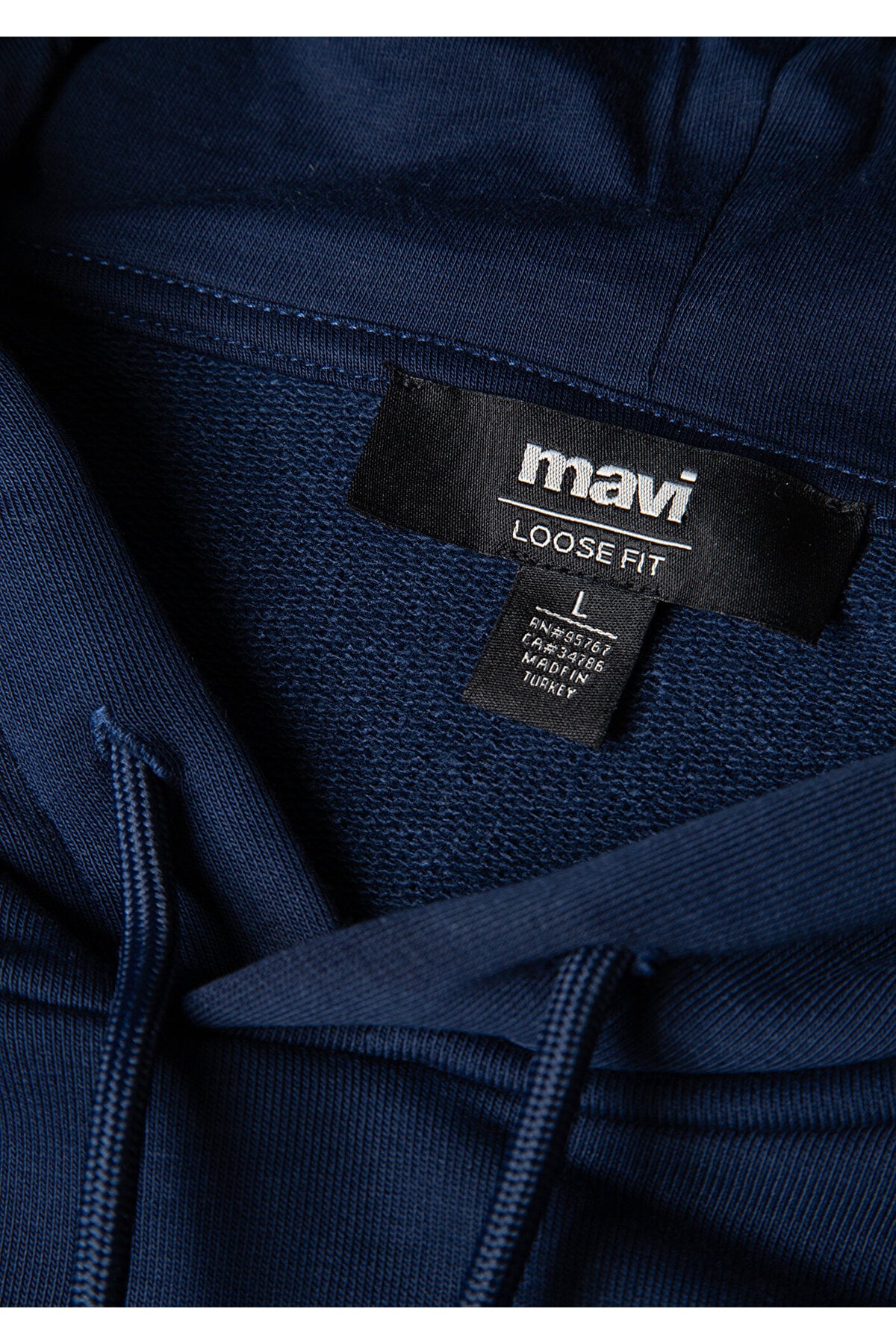 Sırt Baskılı Kapüşonlu Lacivert Sweatshirt 0S10375-89353