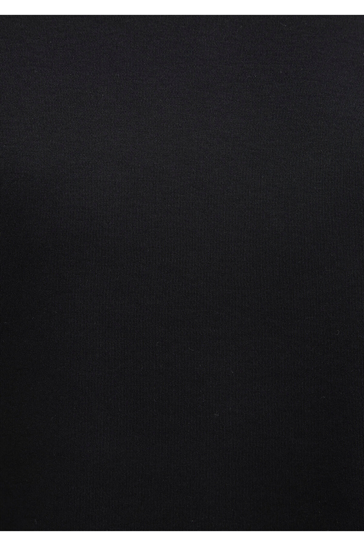 Siyah Basic İnterlok Tişört Loose Fit / Bol Rahat Kesim 1613820-900