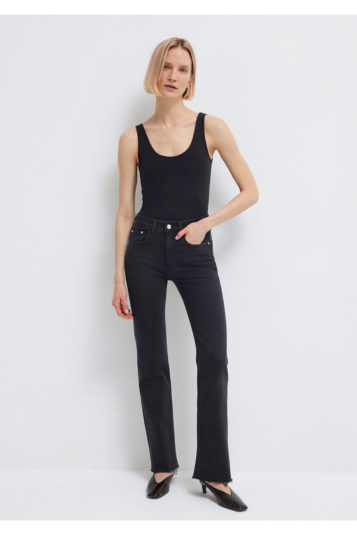 Siyah Basic Stretch Atlet Fitted / Vücuda Oturan Kesim 164156-900