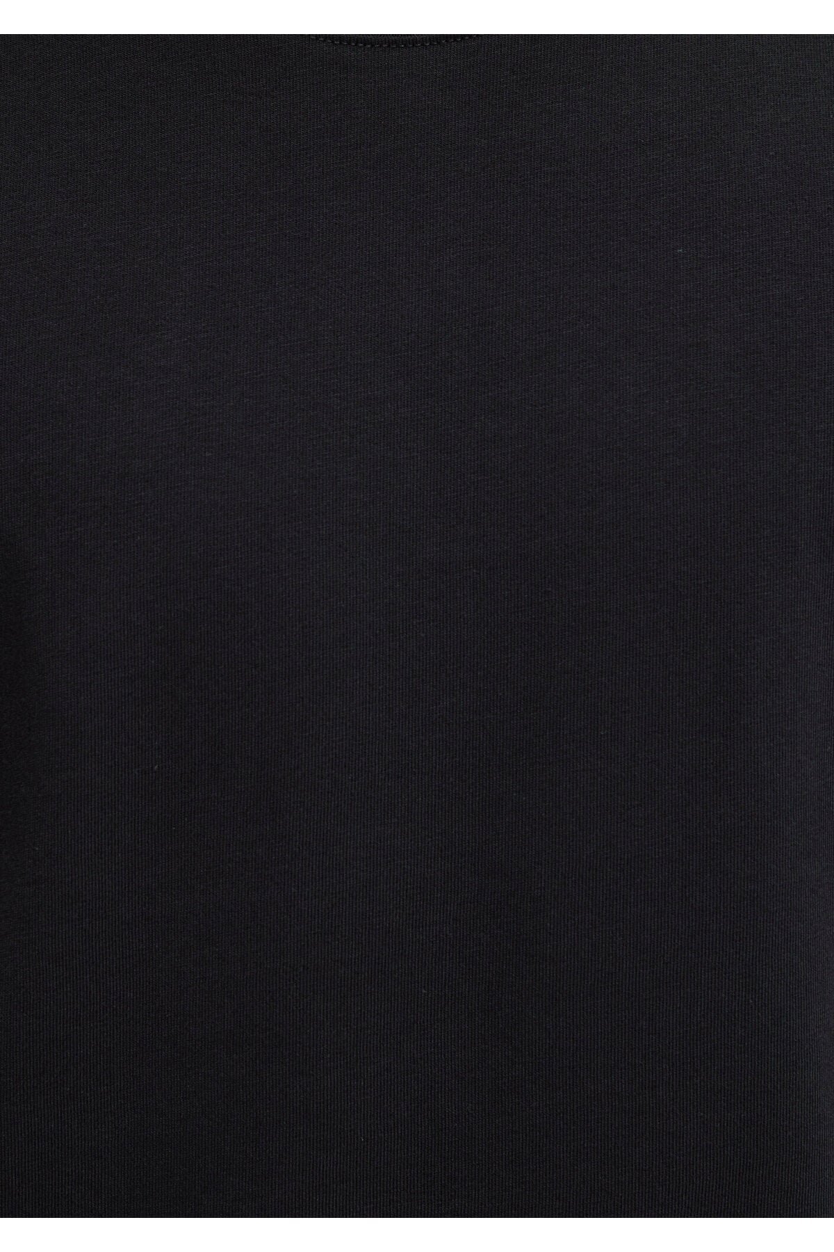Siyah Basic Tişört Loose Fit / Bol Rahat Kesim 066249-900