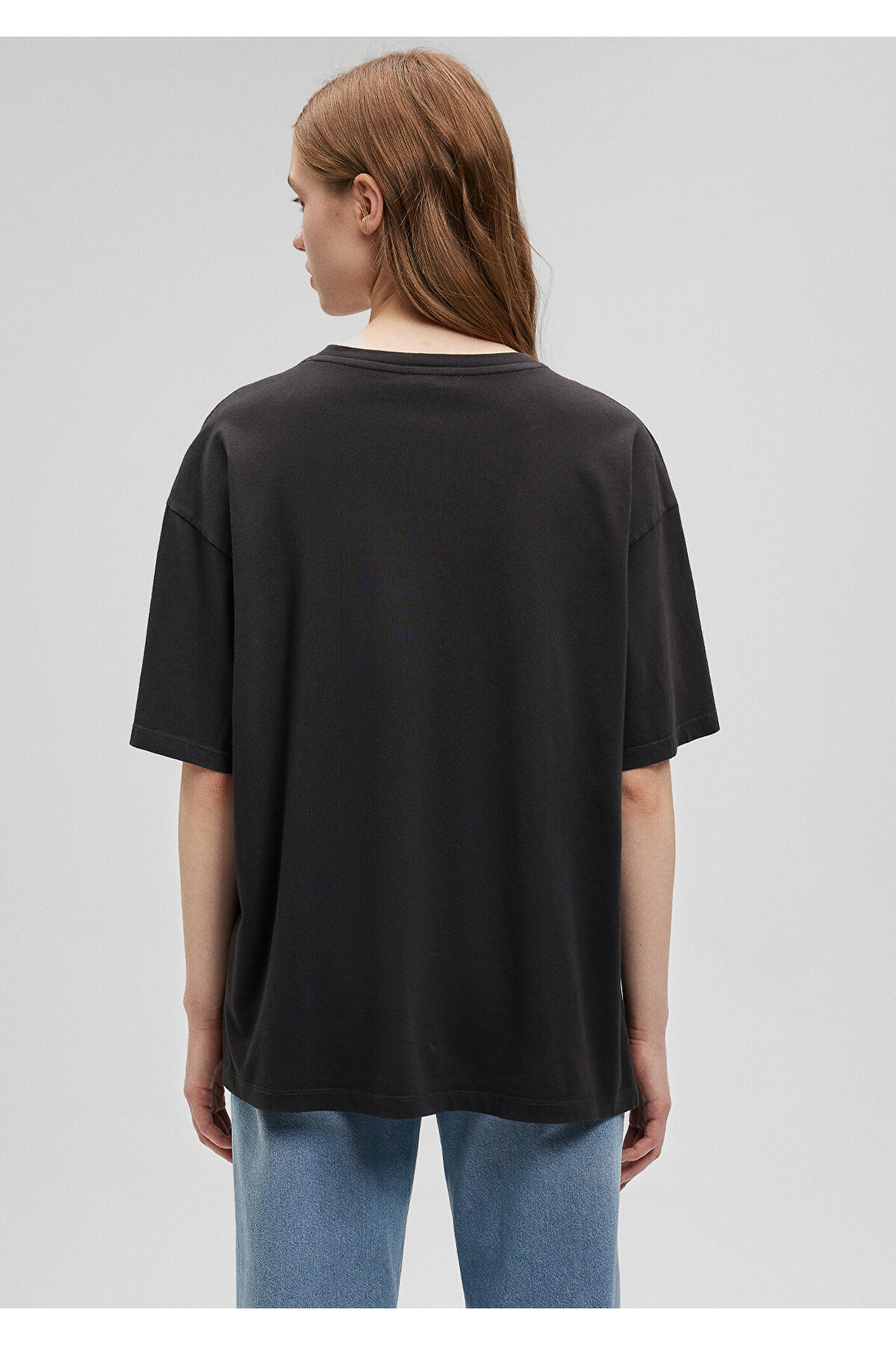 Siyah Basic Tişört Oversize / Geniş Kesim 1610317-900