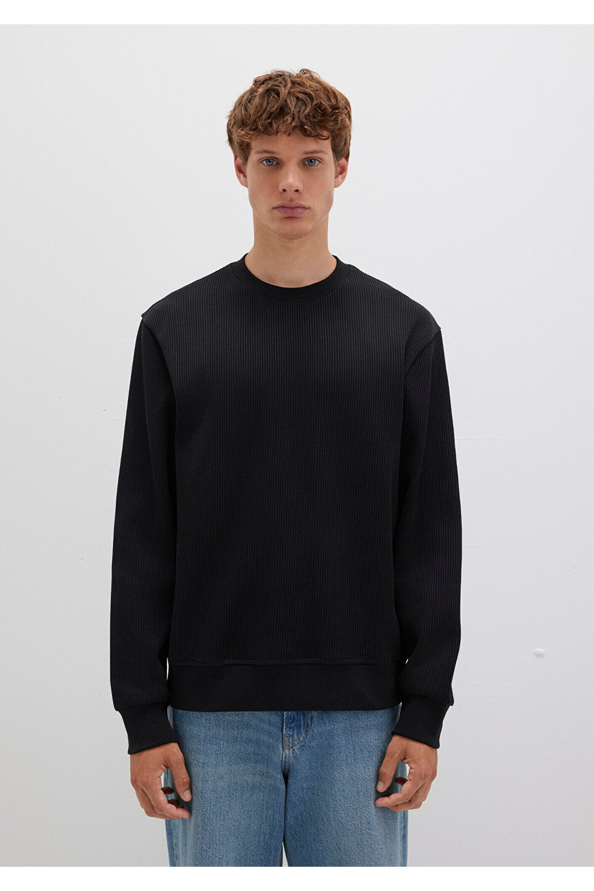 Siyah Dokulu Sweatshirt 0S10407-900