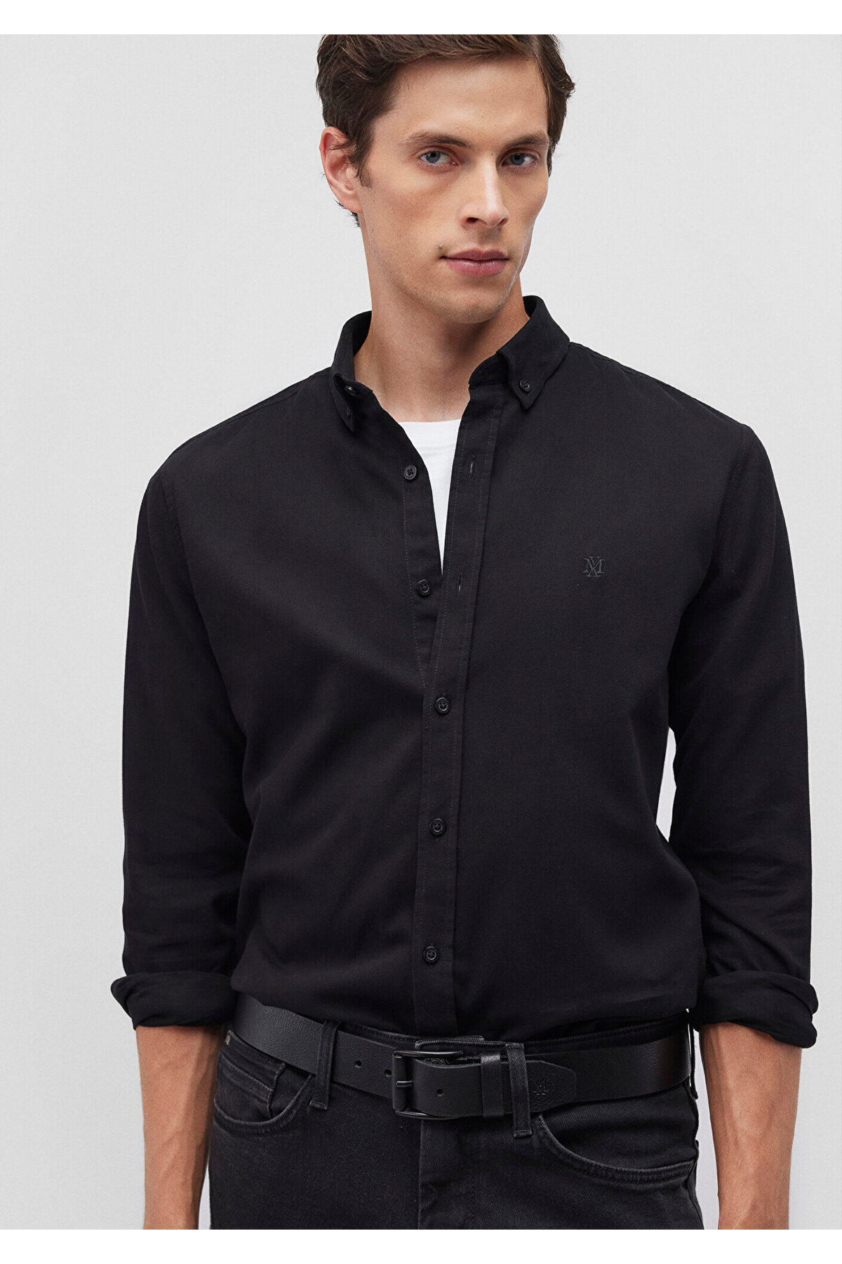 Siyah Gömlek Slim Fit / Dar Kesim 0211192-900