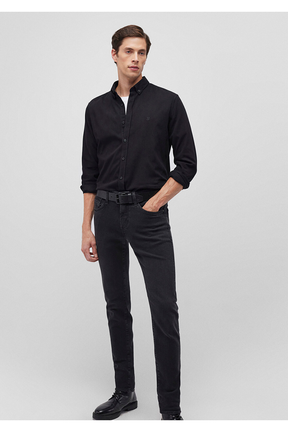 Siyah Gömlek Slim Fit / Dar Kesim 0211192-900
