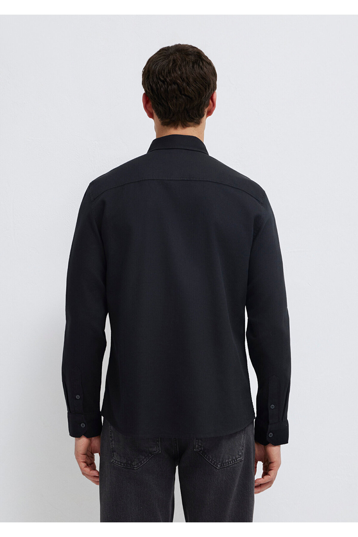 Siyah Gömlek Slim Fit / Dar Kesim 0211656-900