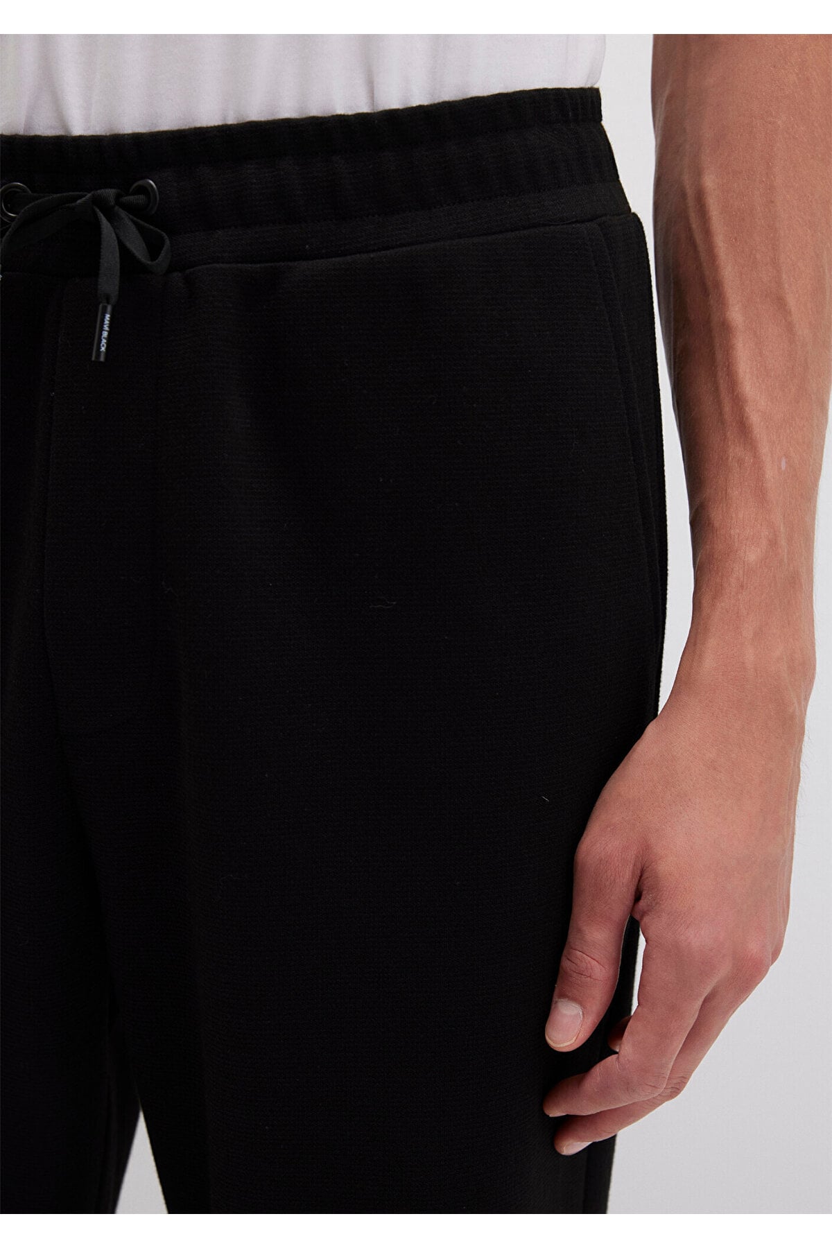 Siyah Örme İnterlok Pantolon 0010489-900