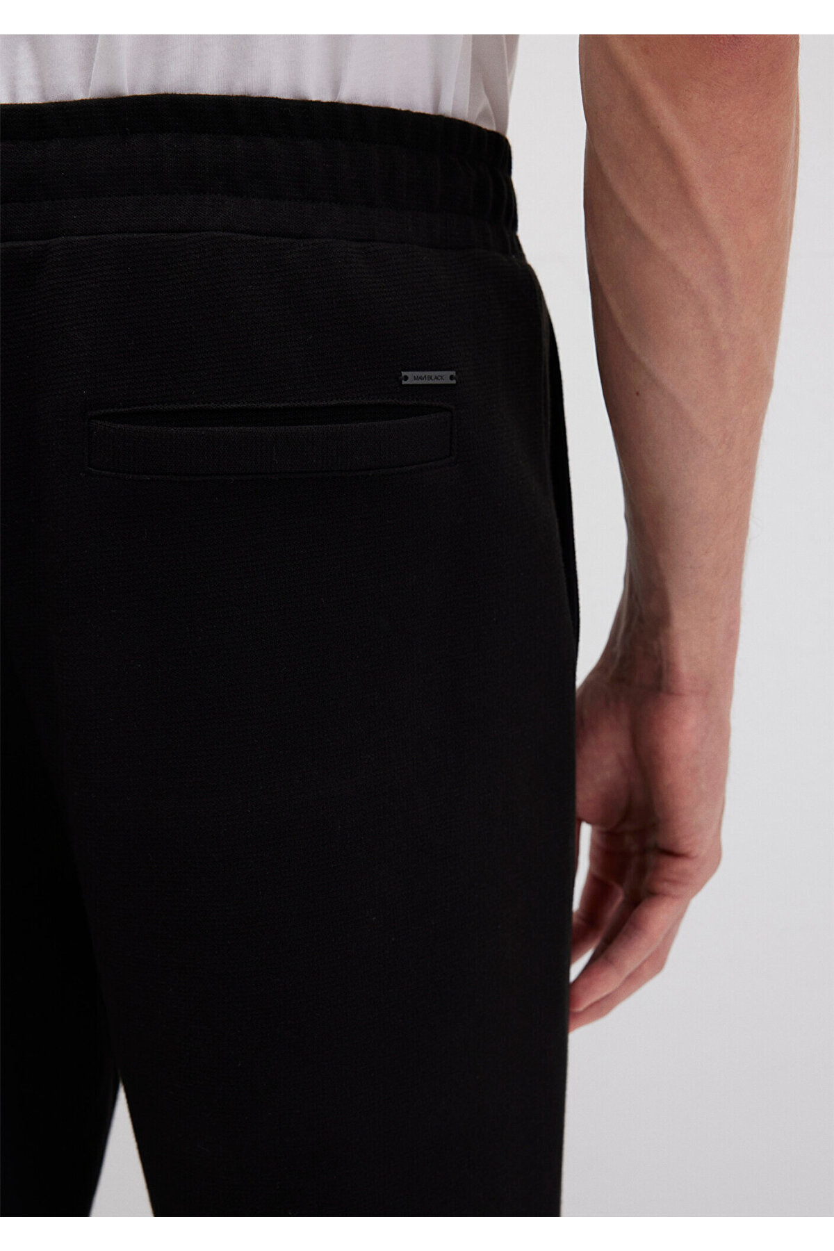 Siyah Örme İnterlok Pantolon 0010489-900