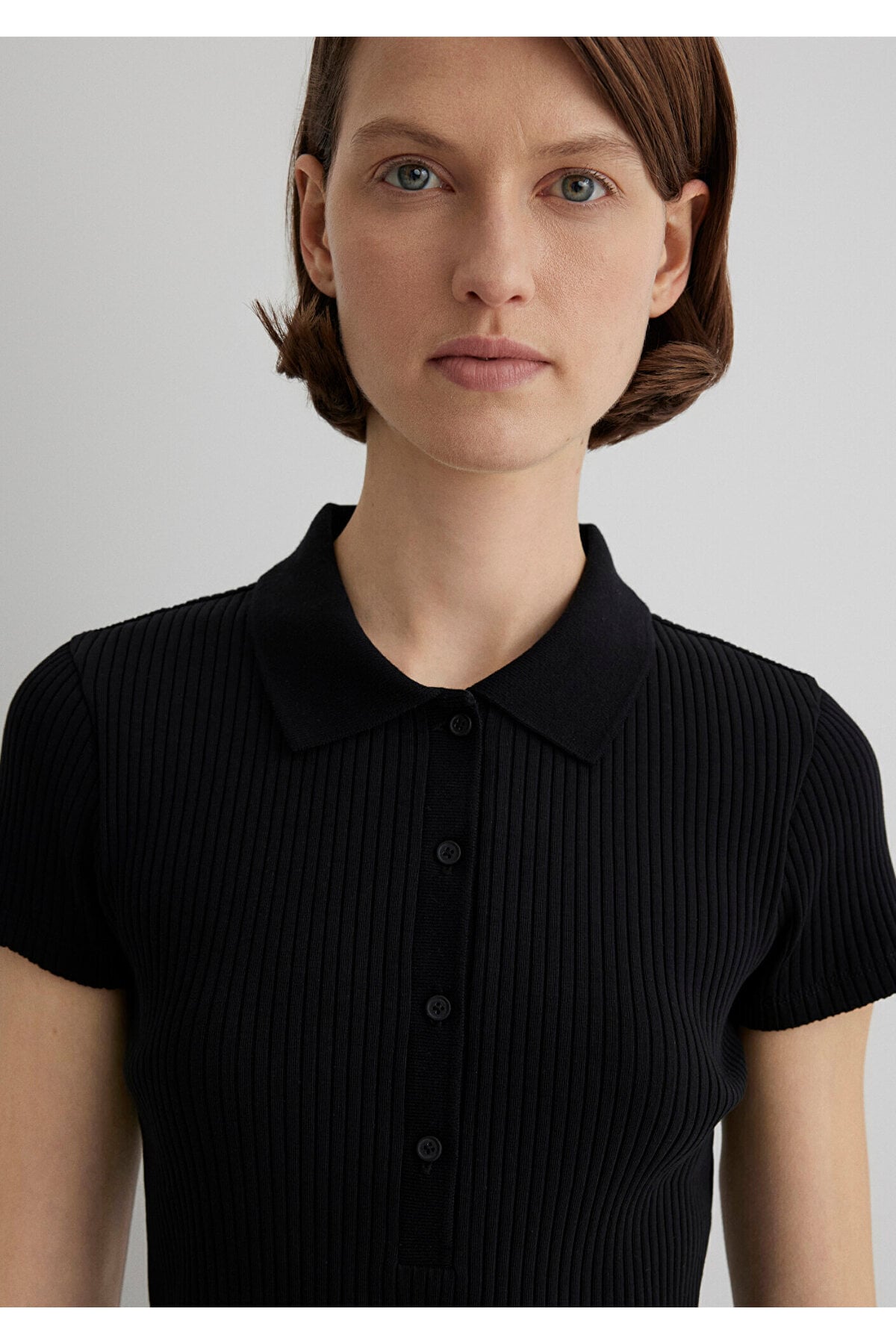 Siyah Polo Tişört Fitted / Vücuda Oturan Kesim 1613120-900