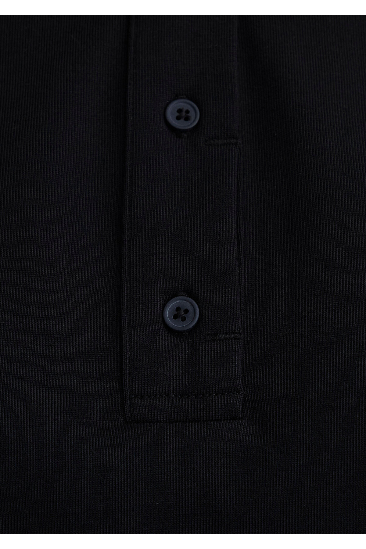 Siyah Polo Tişört Loose Fit / Bol Rahat Kesim 1613111-900