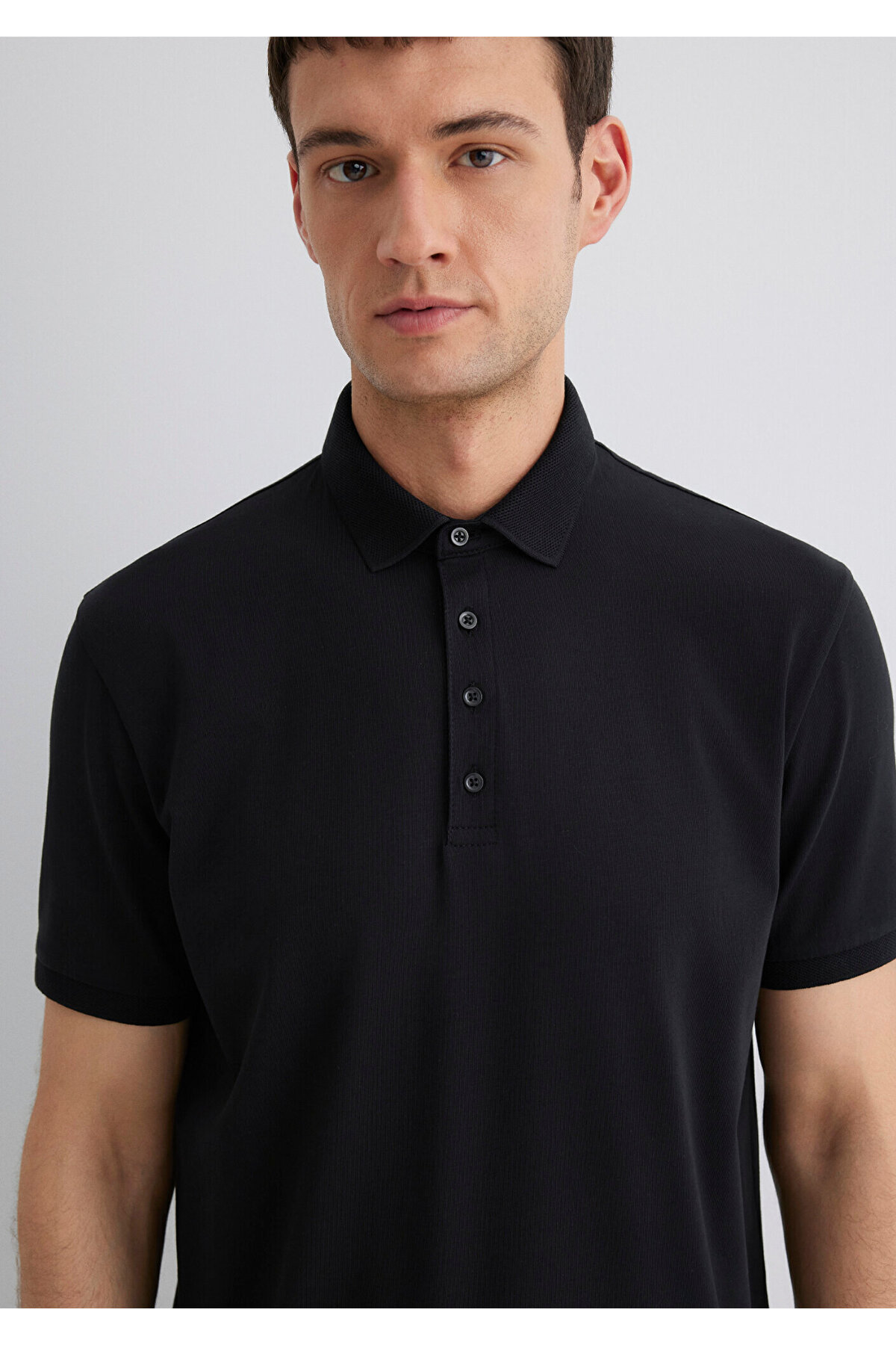 Siyah Polo Tişört Regular Fit / Normal Kesim 0612011-900