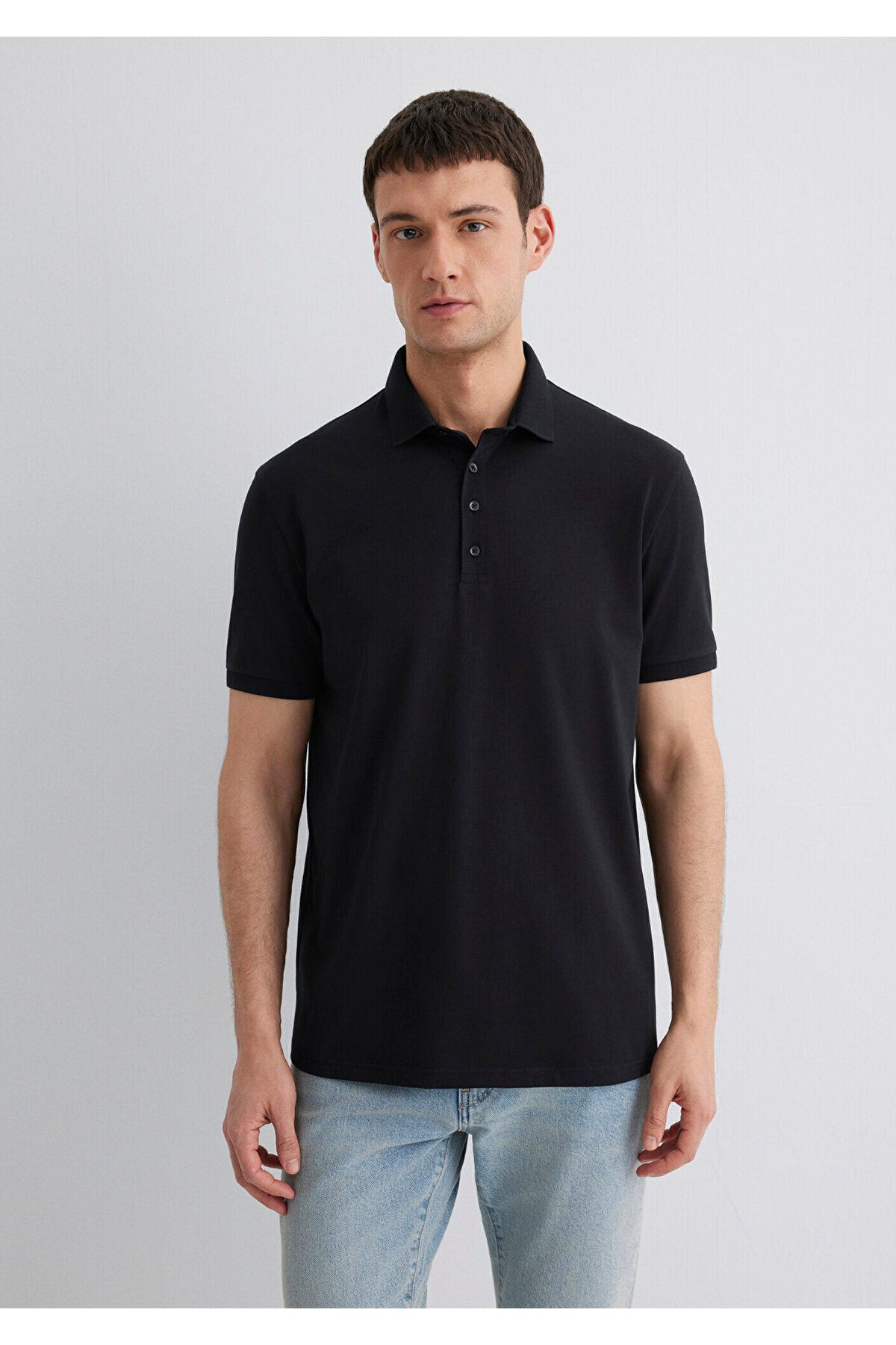 Siyah Polo Tişört Regular Fit / Normal Kesim 0612011-900