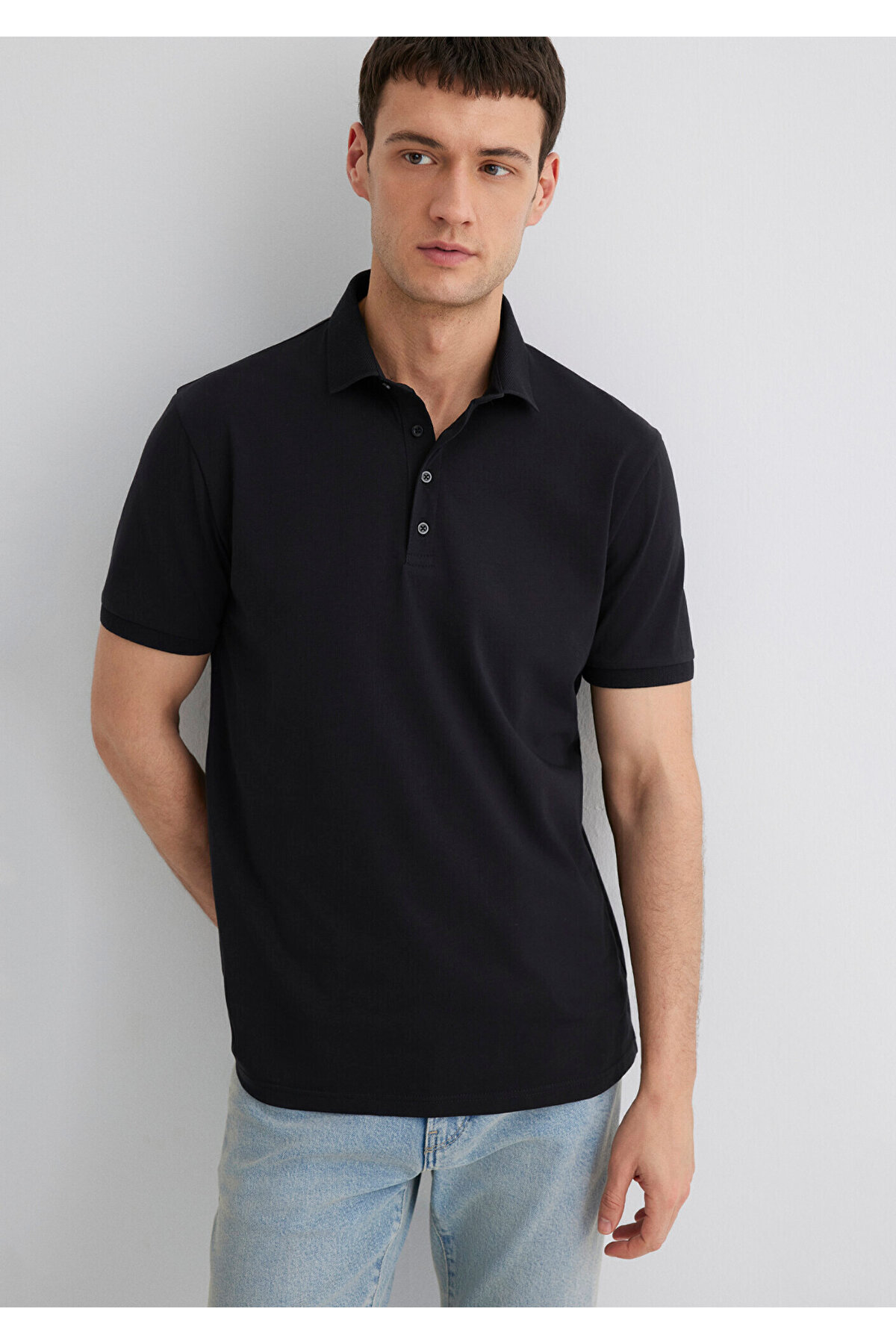 Siyah Polo Tişört Regular Fit / Normal Kesim 0612011-900