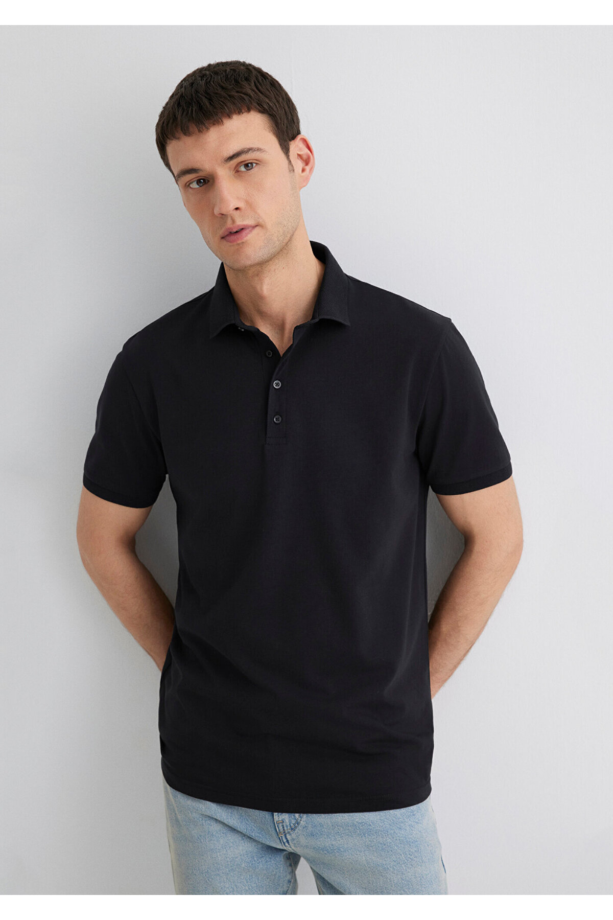 Siyah Polo Tişört Regular Fit / Normal Kesim 0612011-900