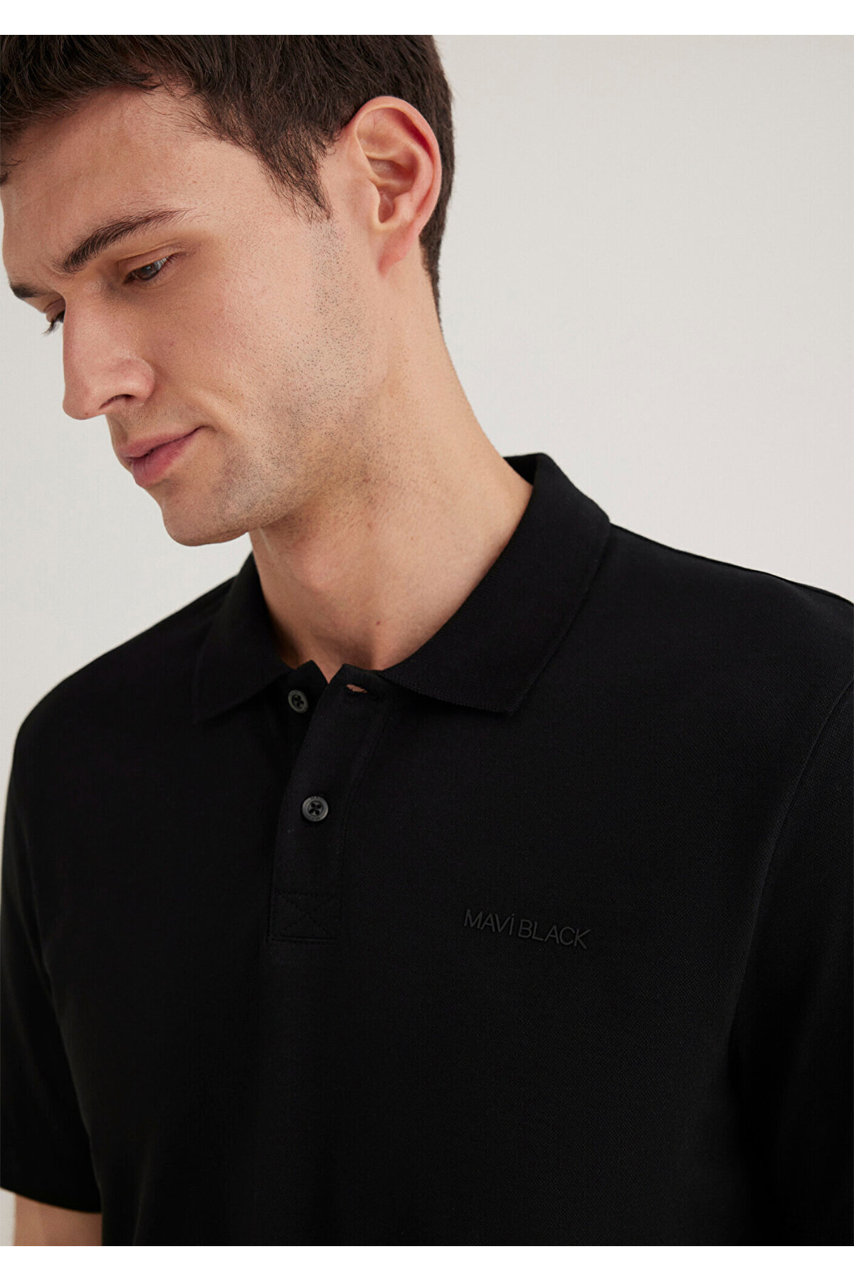 Siyah (TENCEL™) Polo Tişört Regular Fit / Normal Kesim 0611837-900