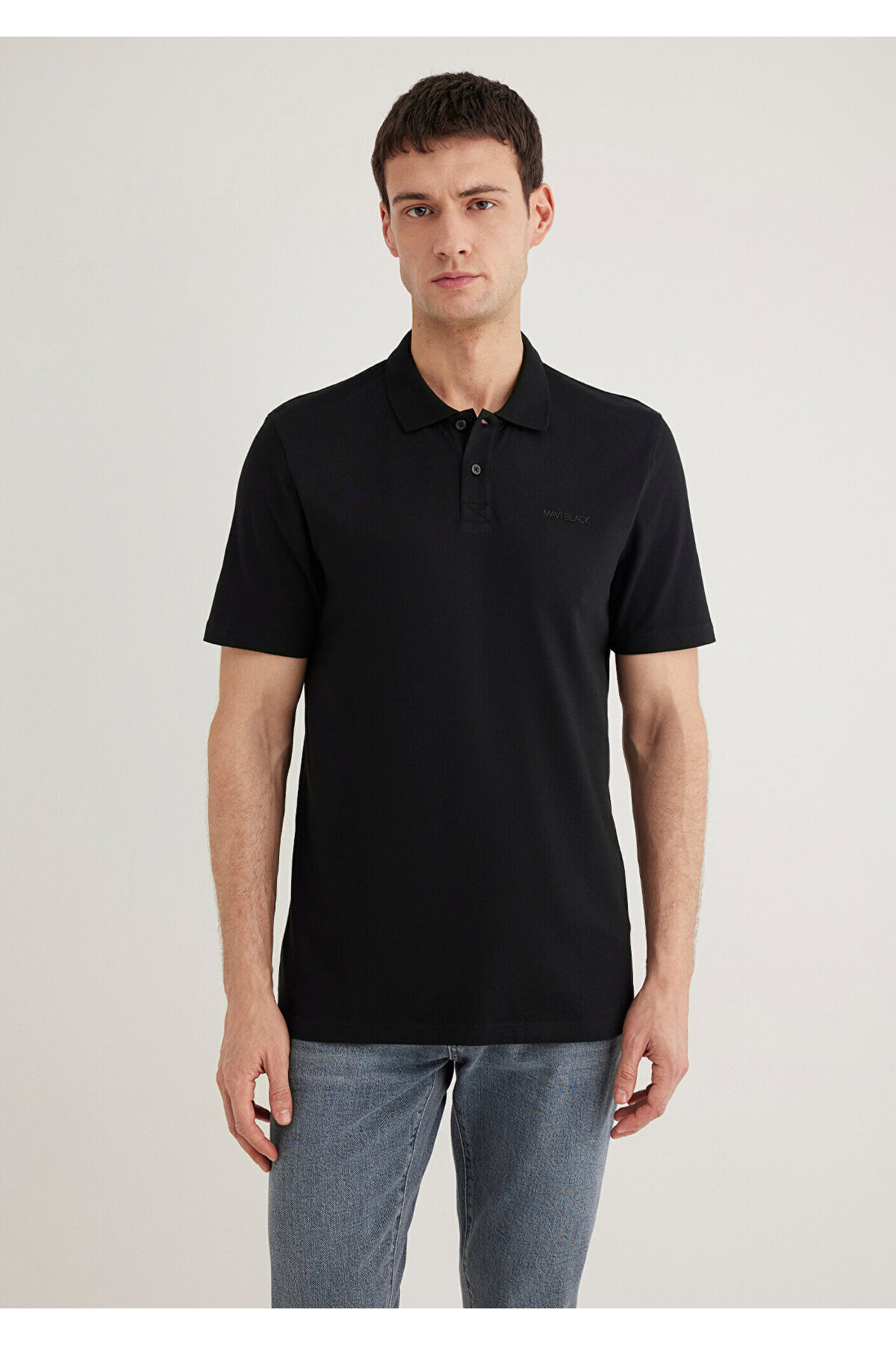 Siyah (TENCEL™) Polo Tişört Regular Fit / Normal Kesim 0611837-900
