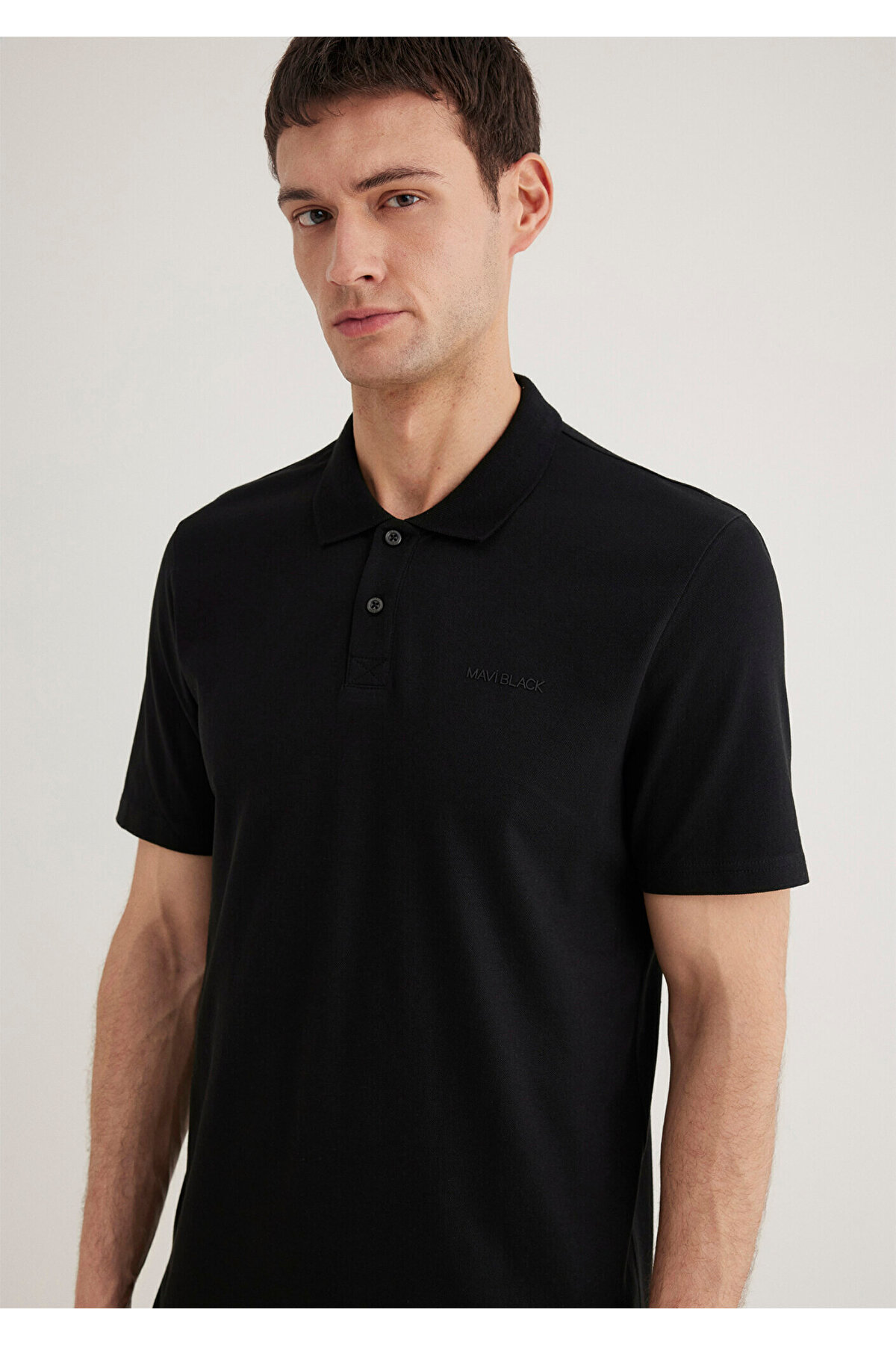Siyah (TENCEL™) Polo Tişört Regular Fit / Normal Kesim 0611837-900
