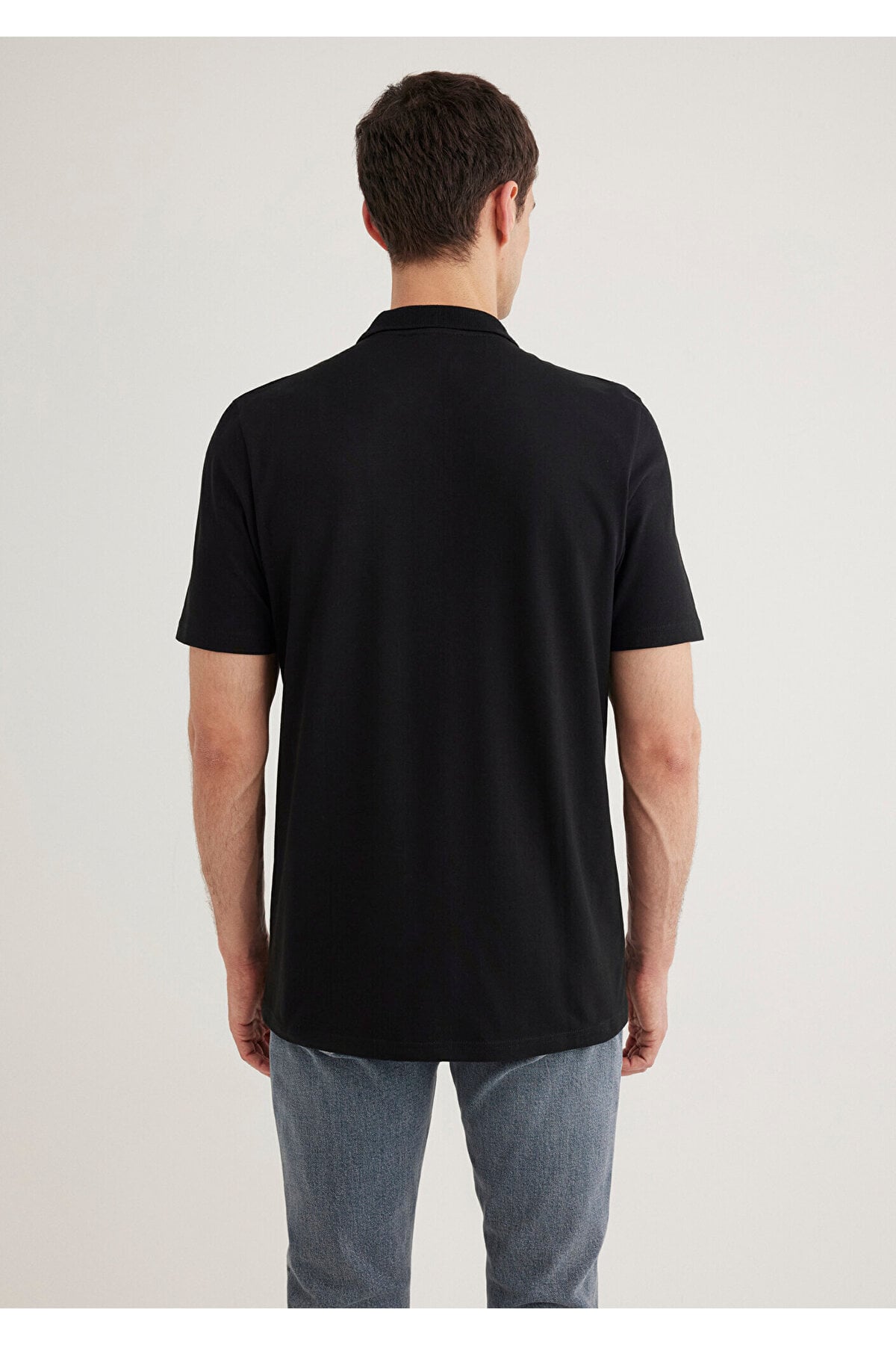 Siyah (TENCEL™) Polo Tişört Regular Fit / Normal Kesim 0611837-900
