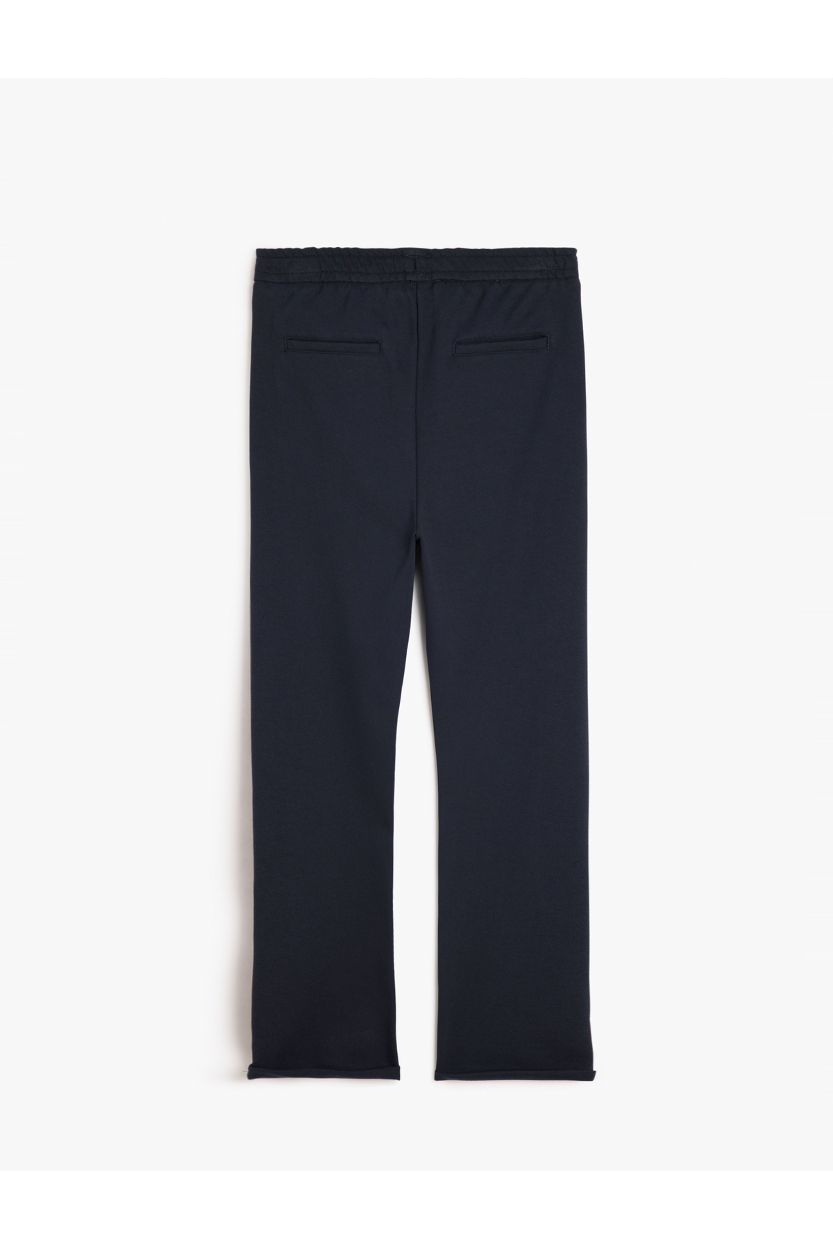 Slim Fit Cep Detaylı Viskon Karışımlı Beli Bağcıklı Pantolon