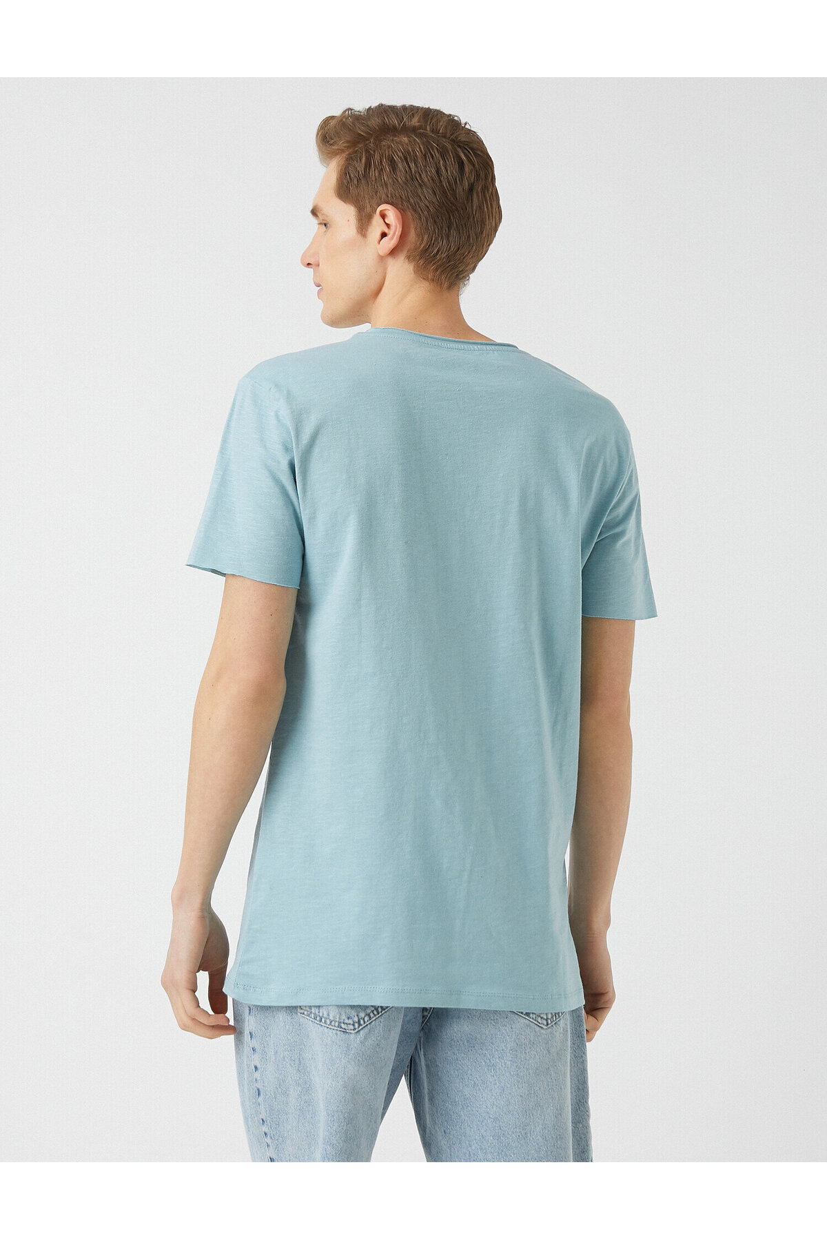 Slim Fit Cepli Basic Tişört