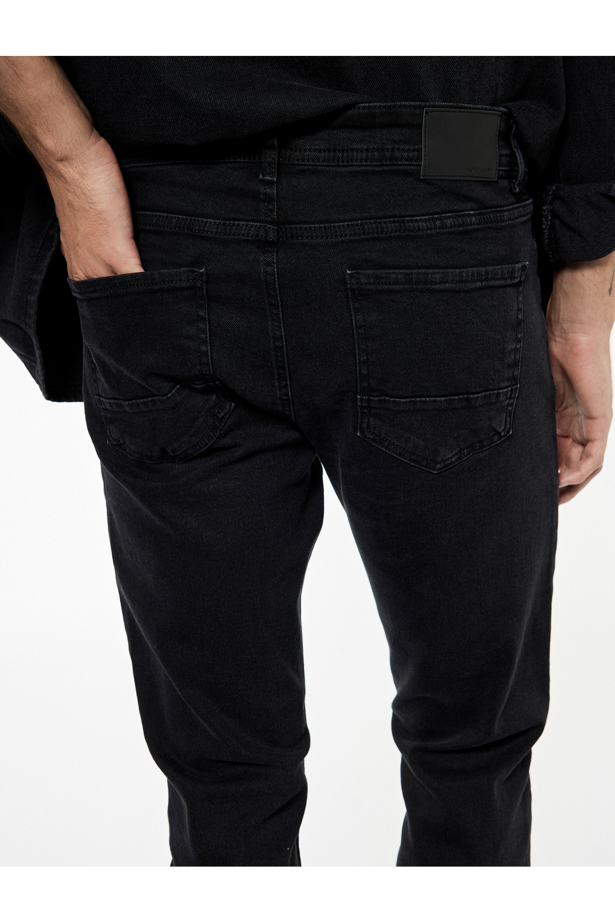 Slim Fit Cepli Pamuklu Jean Pantolon - Slim Fit Bread Jeans