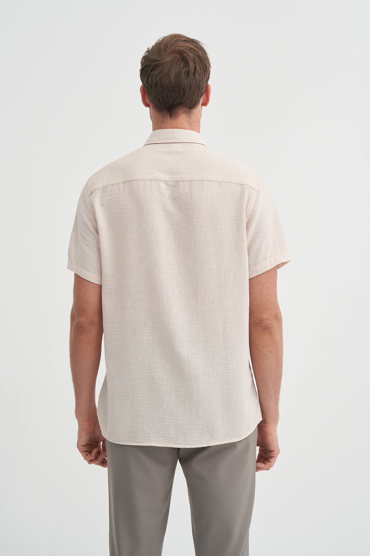 Slim Fit  Dar Kesim Kısa Kol Gömlek