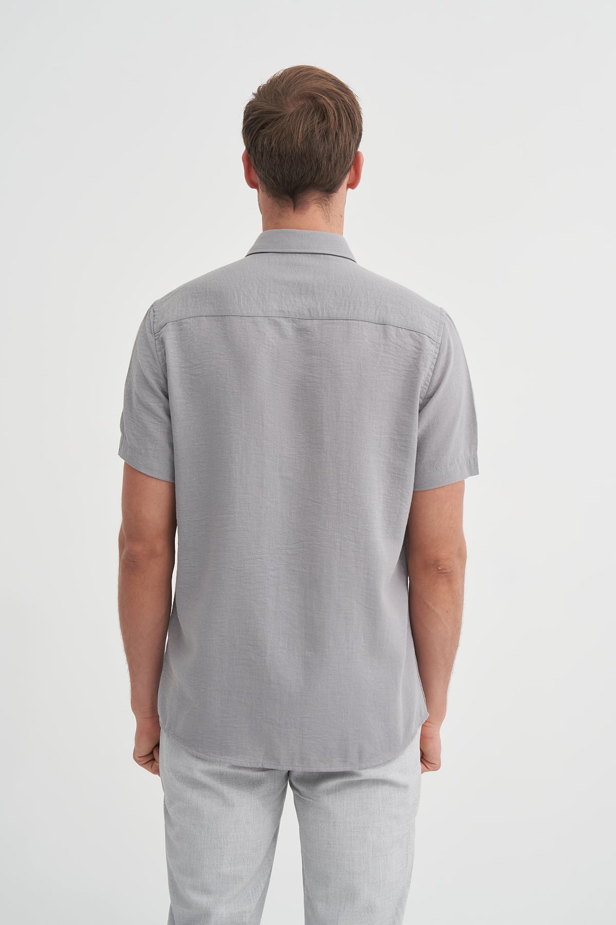 Slim Fit  Dar Kesim Kısa Kol Gömlek