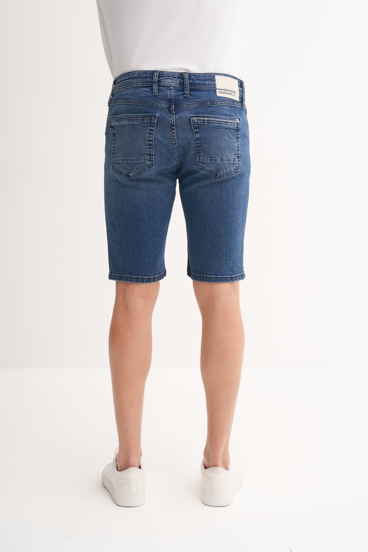 Slim Fit Dar Paça Denim Bermuda Şort