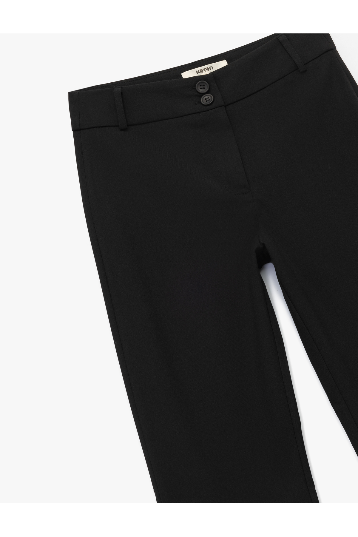 Slim Fit Düğmeli İspanyol Paça Kumaş Pantolon
