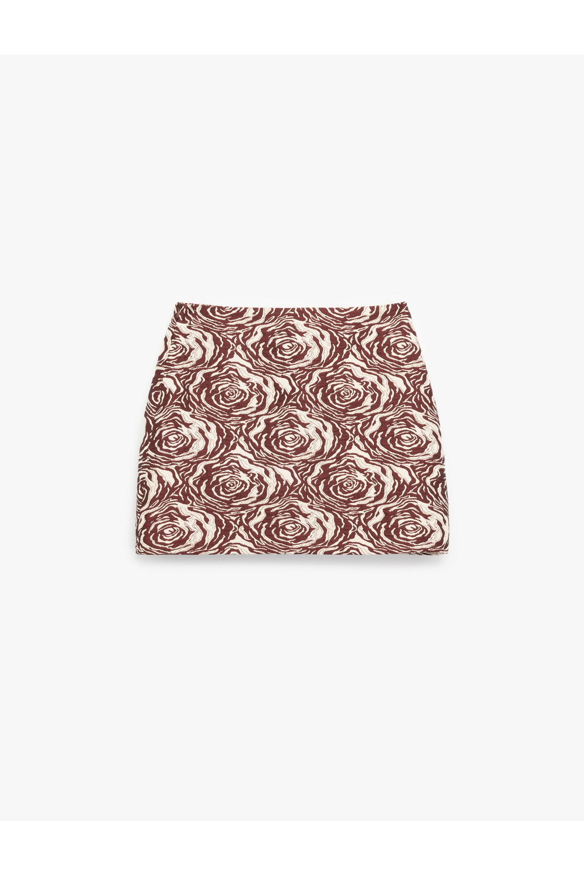 Slim Fit Floral Desenli Mini Etek