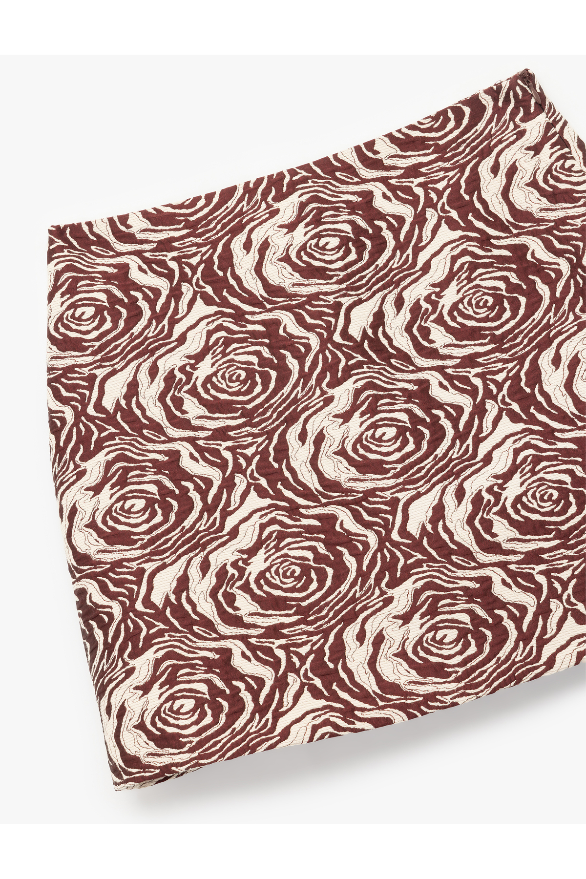 Slim Fit Floral Desenli Mini Etek