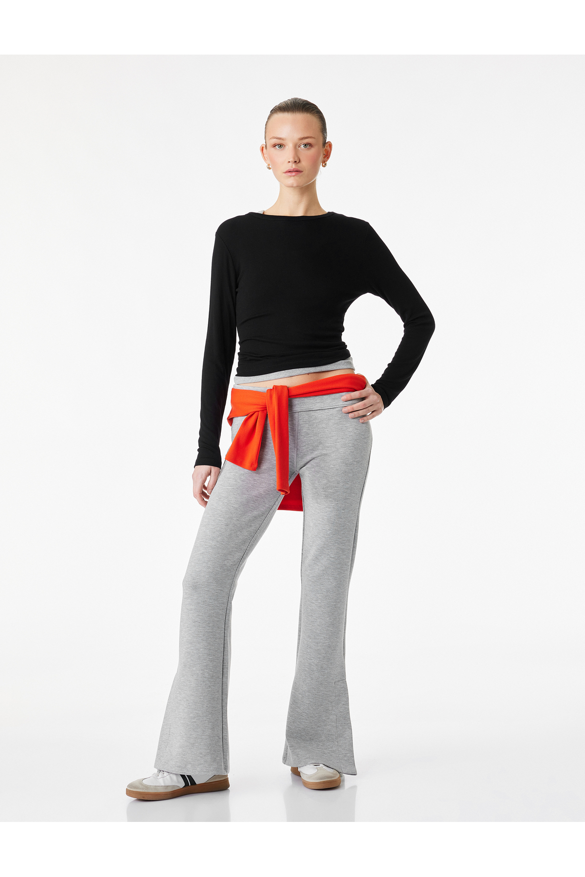 Slim Fit İspanyol Paça Tayt