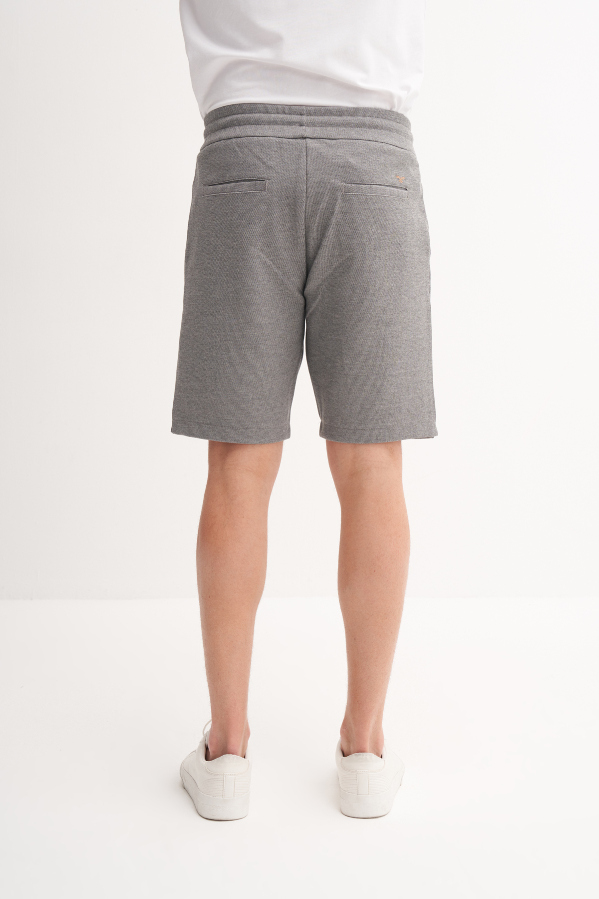 Slim Fit Kalın Örme Bermuda Şort