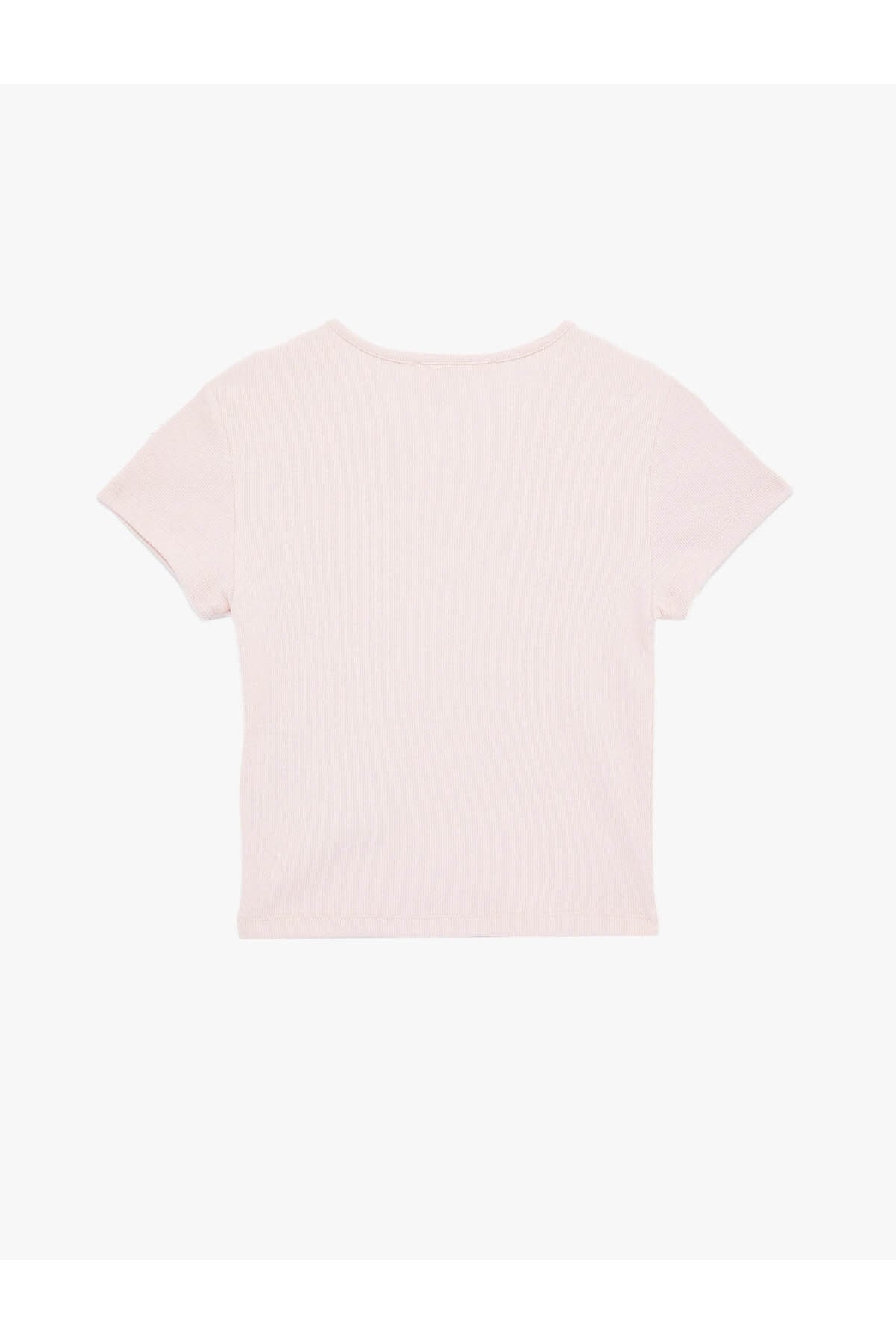 Slim Fit Kaşkorse Pembe Kadın T-Shirt 6SAL10130IK