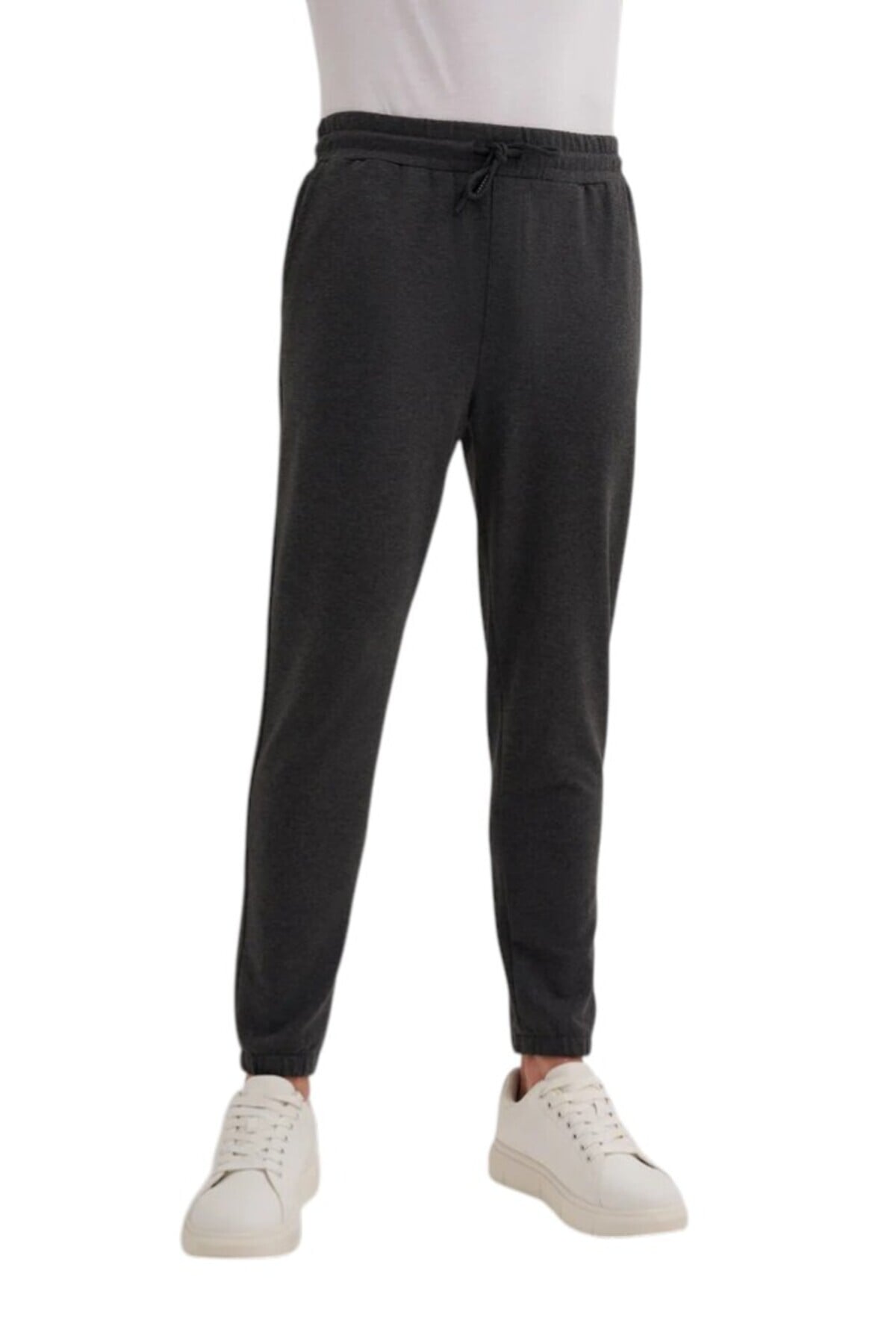 Slim Fit Pamuk Karışımlı Likralı 2 İplik Eşofman Altı