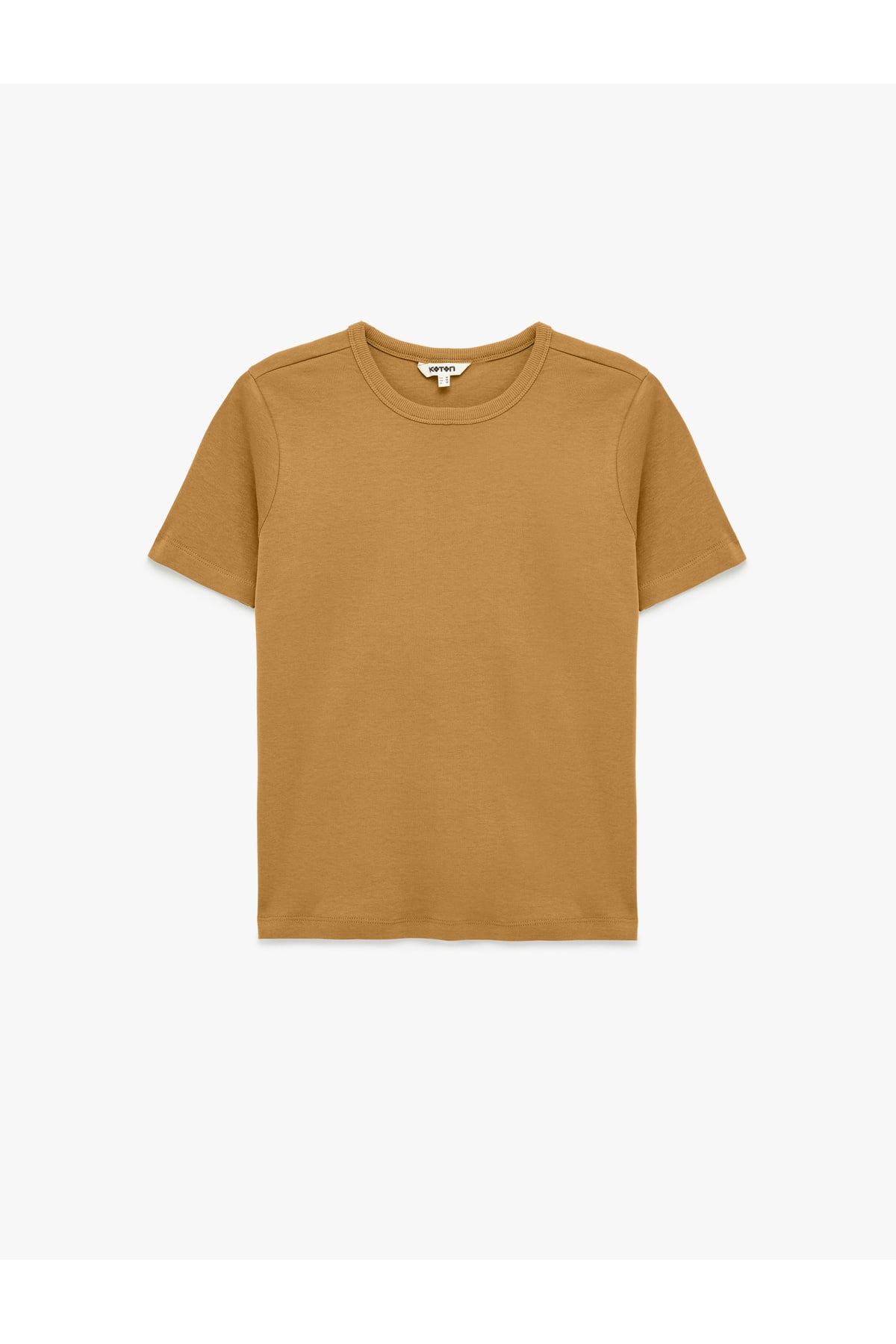 Slim Fit Pamuklu Kısa Kollu Bisiklet Yaka Basic Tişört