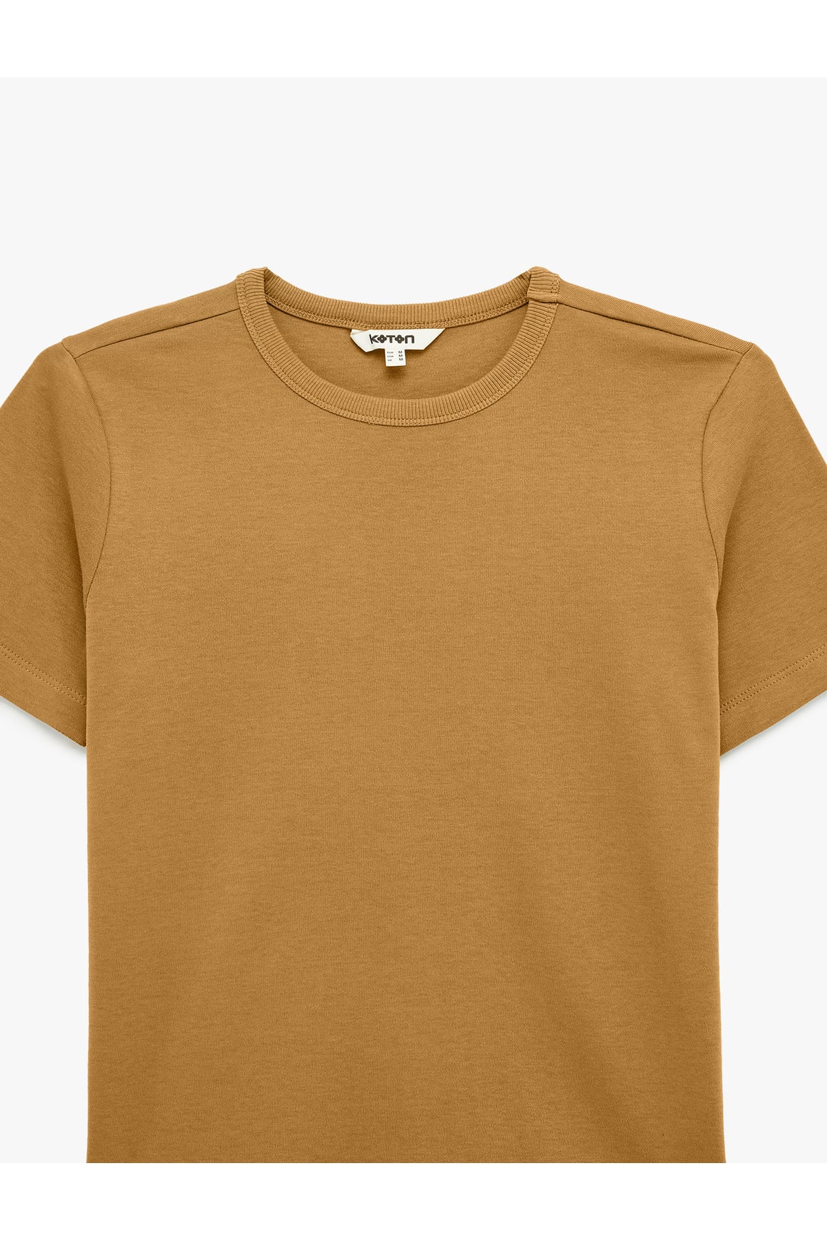 Slim Fit Pamuklu Kısa Kollu Bisiklet Yaka Basic Tişört