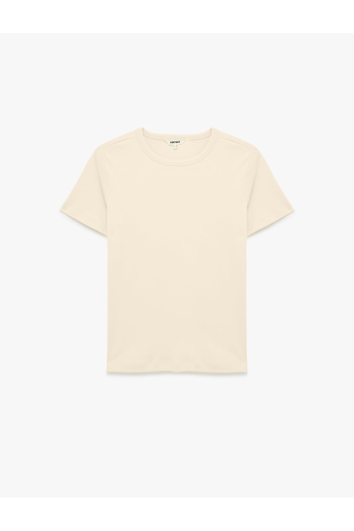 Slim Fit Pamuklu Kısa Kollu Bisiklet Yaka Basic Tişört