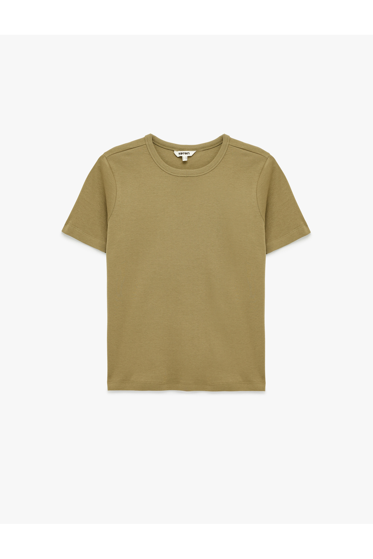 Slim Fit Pamuklu Kısa Kollu Bisiklet Yaka Basic Tişört
