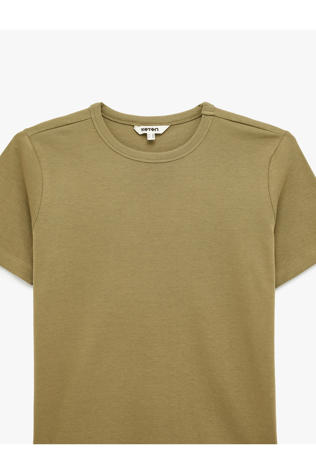 Slim Fit Pamuklu Kısa Kollu Bisiklet Yaka Basic Tişört