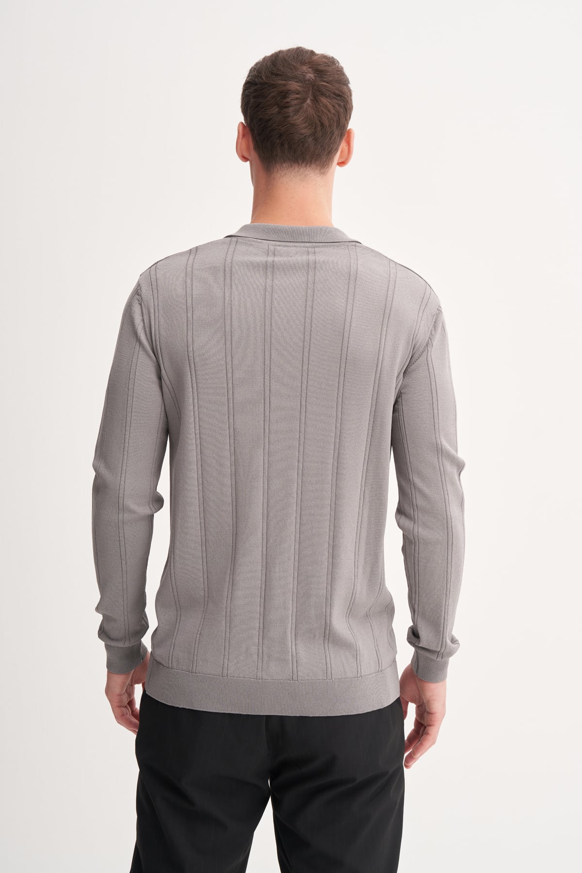 Slim Fit Rayon Karışımlı Premium Polo Yaka Kazak-33045