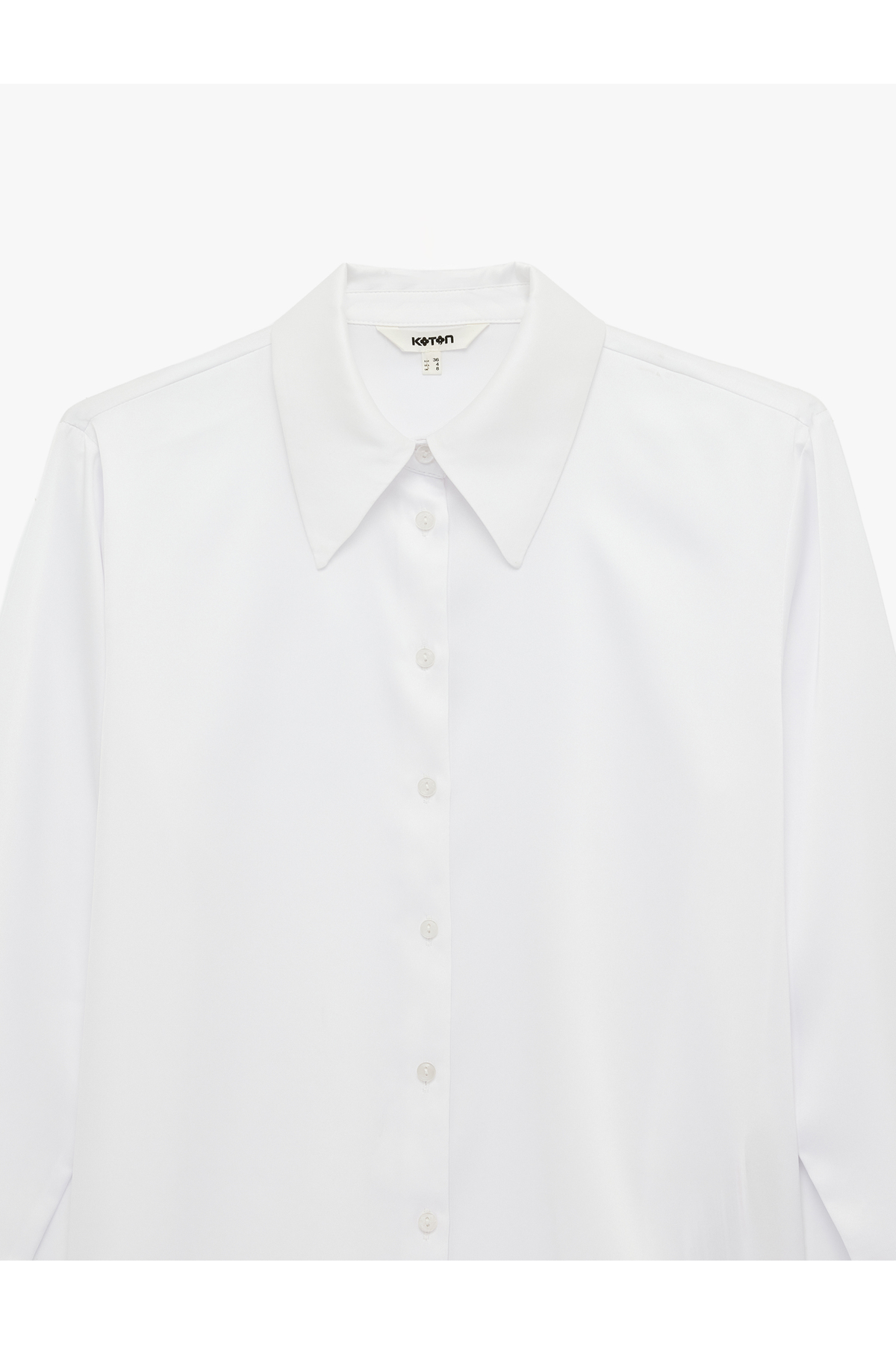 Slim Fit Uzun Kollu Düğmeli Klasik Yaka Saten Gömlek