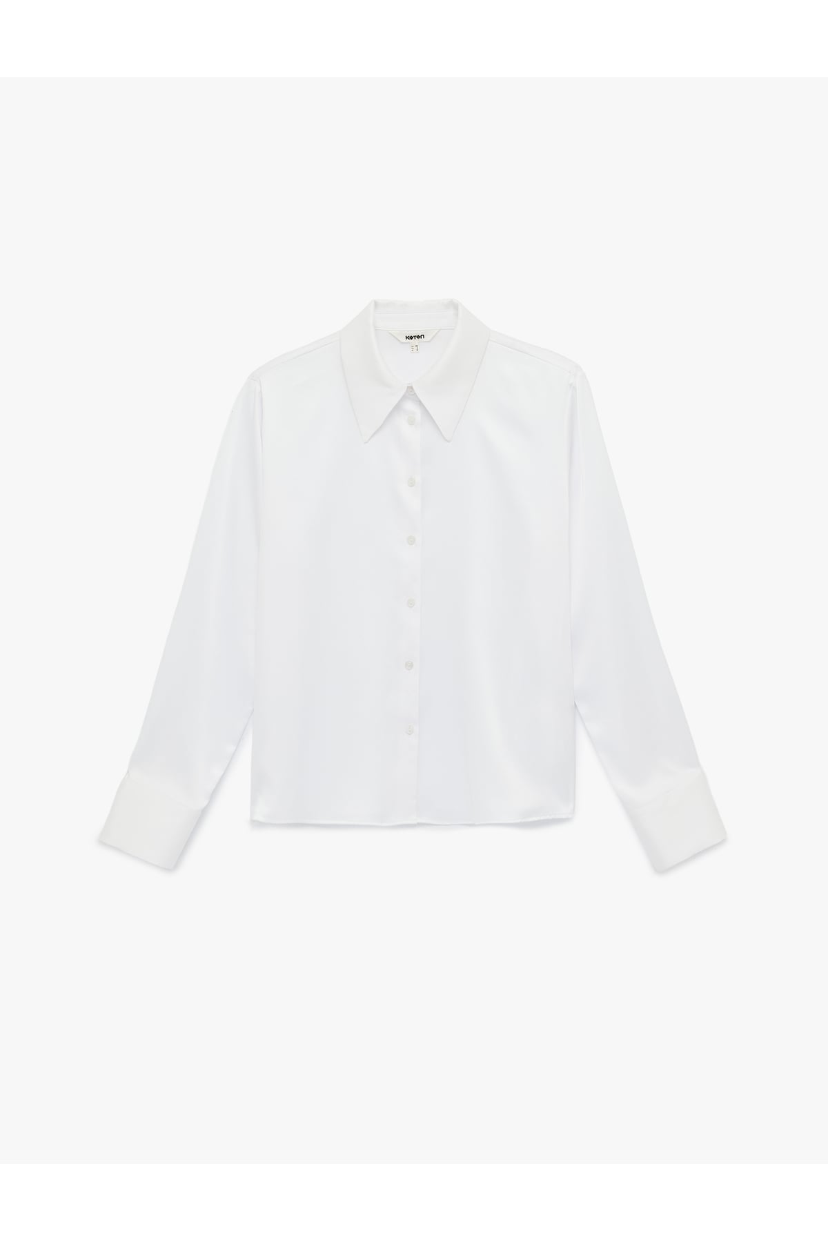 Slim Fit Uzun Kollu Düğmeli Klasik Yaka Saten Gömlek
