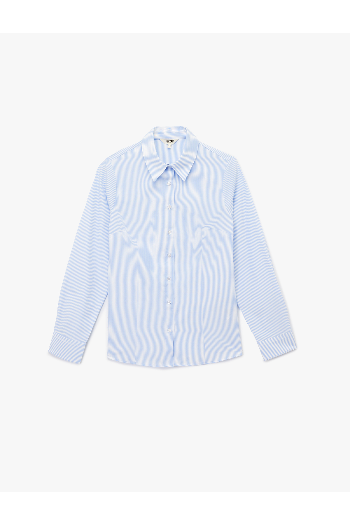 Slim Fit Uzun Kollu Klasik Yaka Çizgili Gömlek