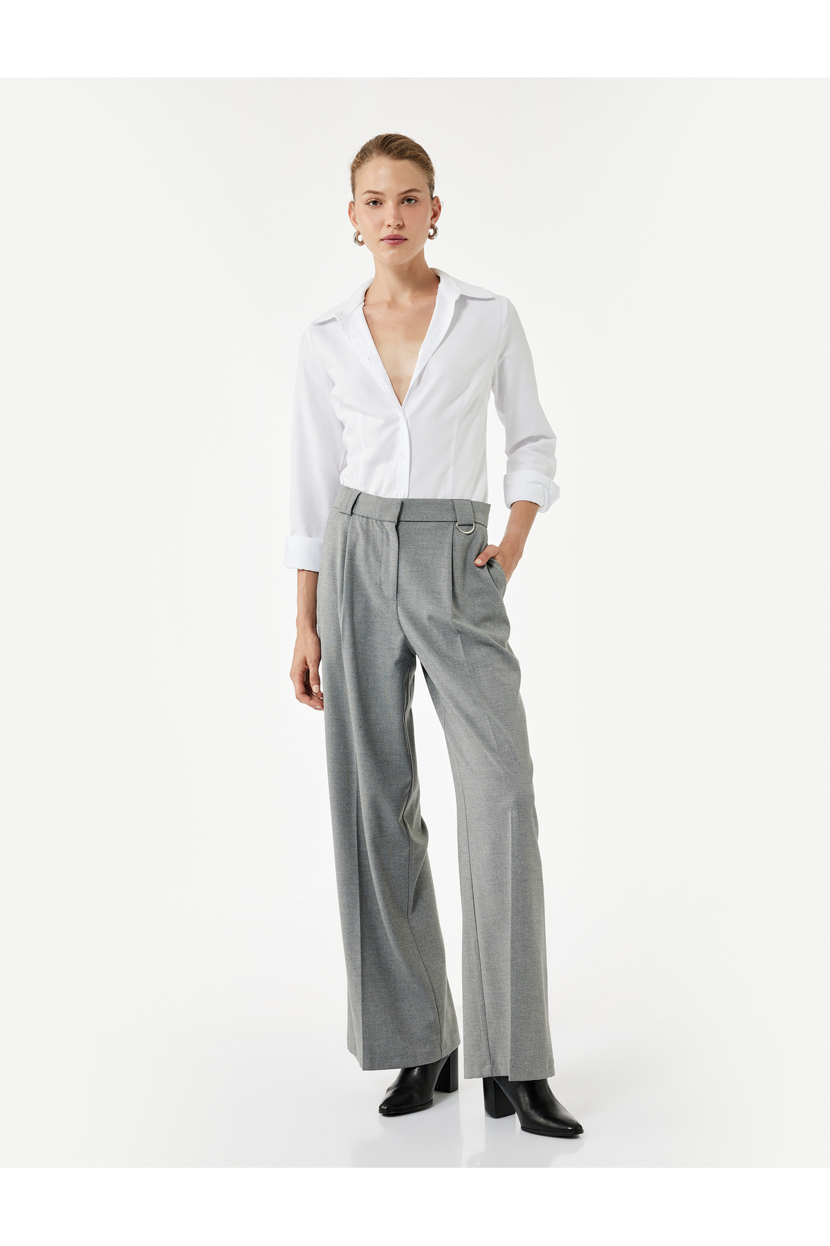 Slim Fit Uzun Kollu Klasik Yaka Poplin Gömlek