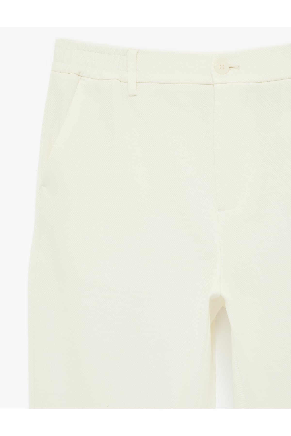 Slim Fit Viskon Karışımlı Cepli Düğmeli Chino Pantolon