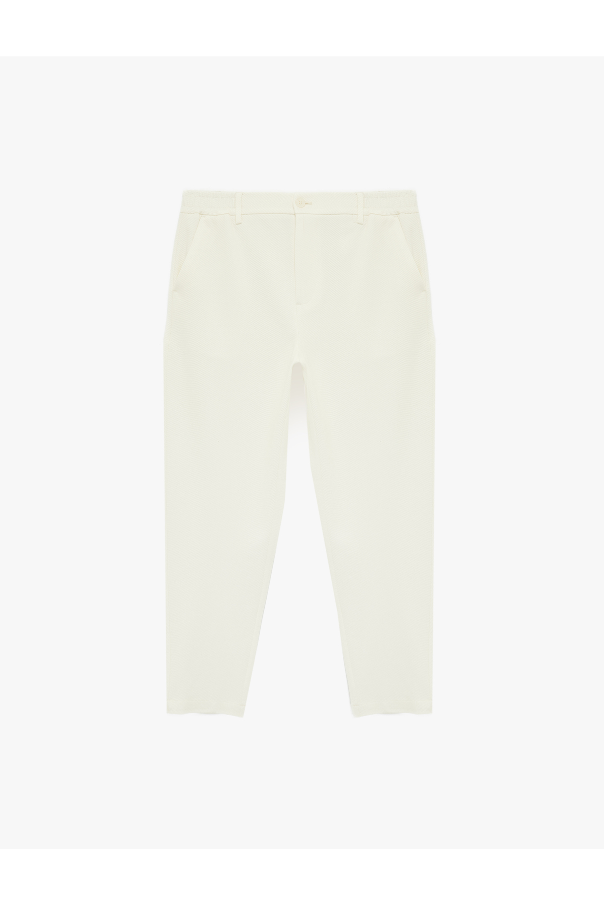 Slim Fit Viskon Karışımlı Cepli Düğmeli Chino Pantolon