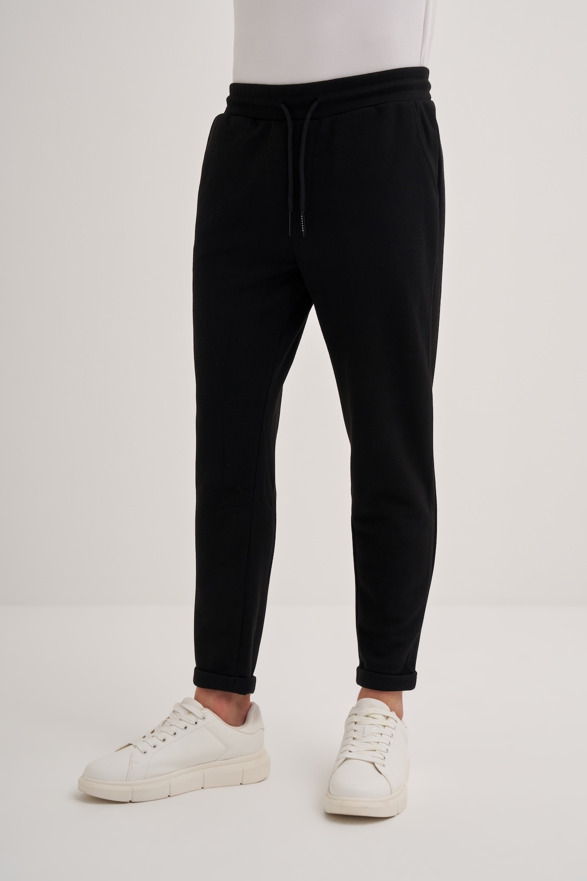 Slim Fit Viskon Karışımlı Pike Eşofman Altı