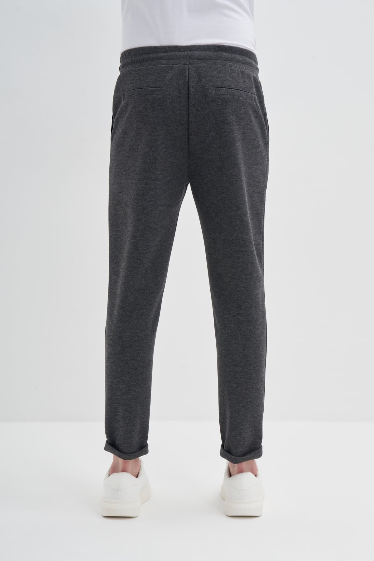 Slim Fit Viskon Karışımlı Pike Eşofman Altı