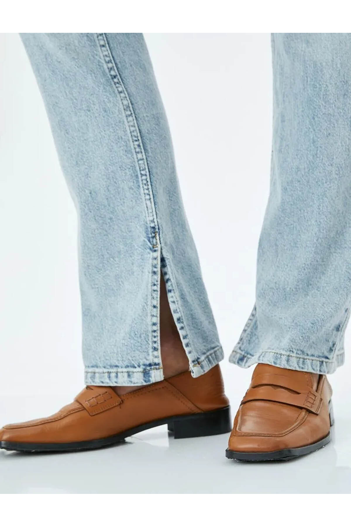 Slim Flare-Yüksek Bel İspanyol Paça Skinny Fit indigo Kadın Jean Pantolon 5SAL40044MD