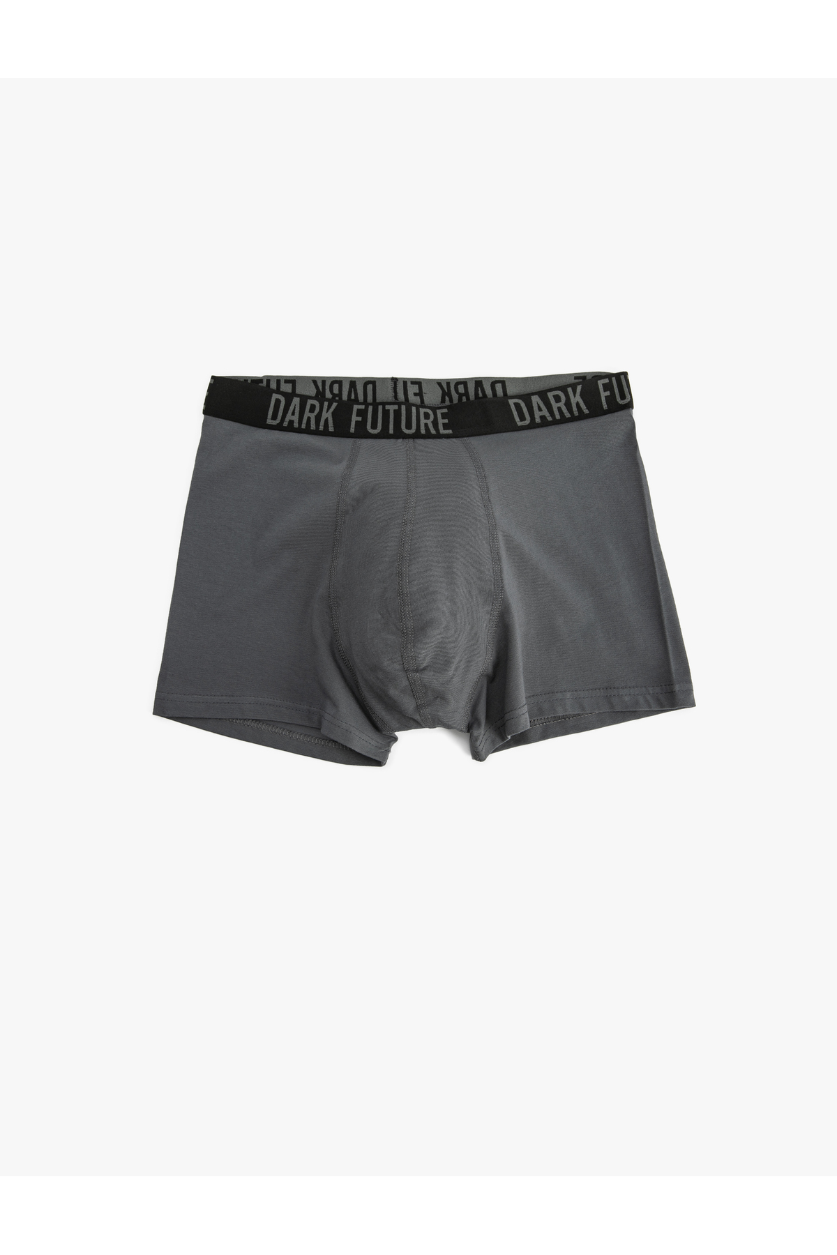 Slogan Baskılı Bel Detaylı Pamuklu 3'lü Boxer Seti